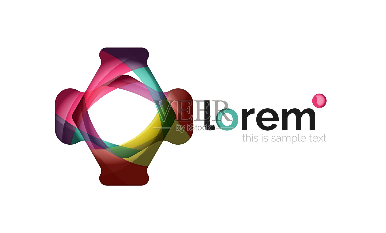 抽象的几何设计使logo流畅设计元素图片