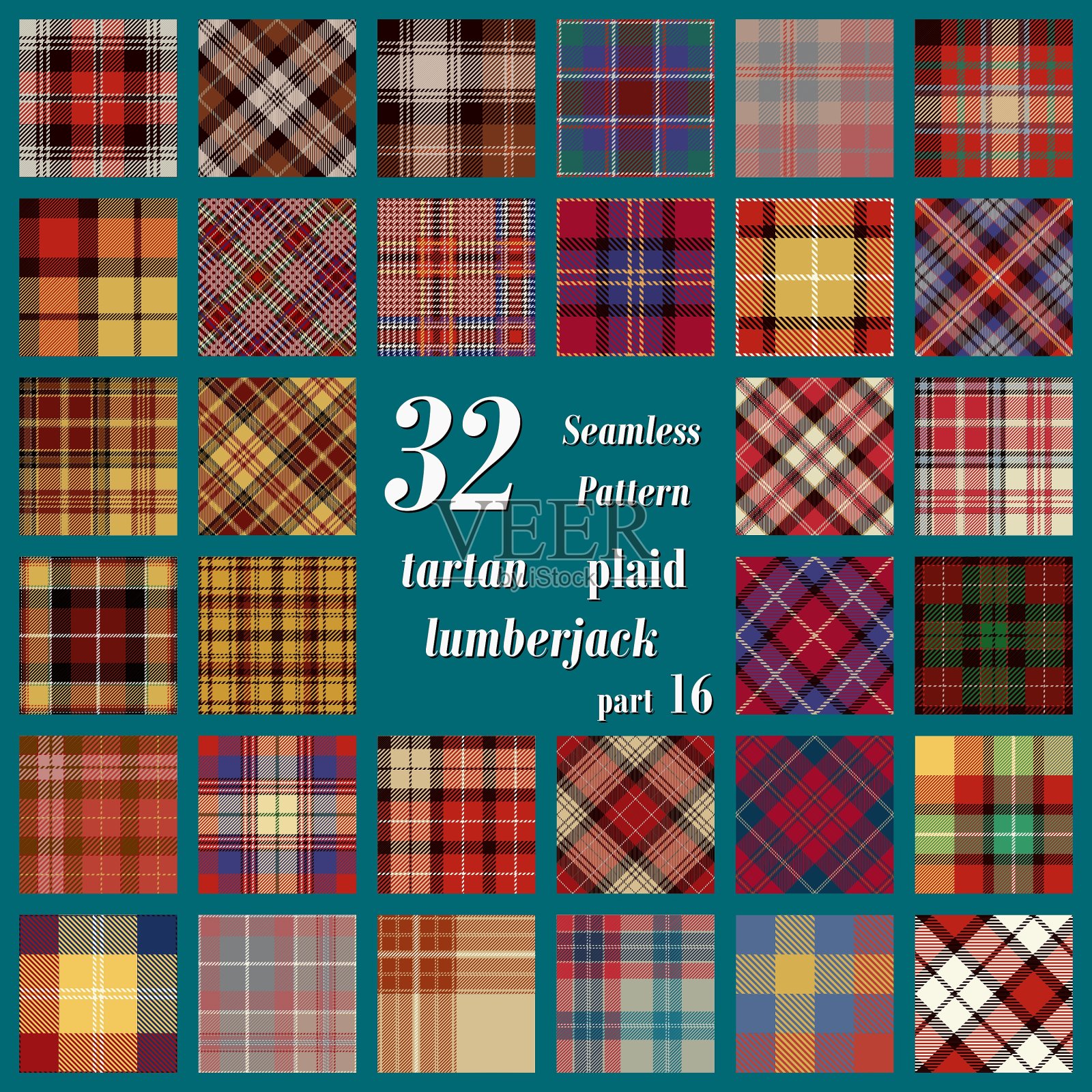 无缝的格子图案插画图片素材