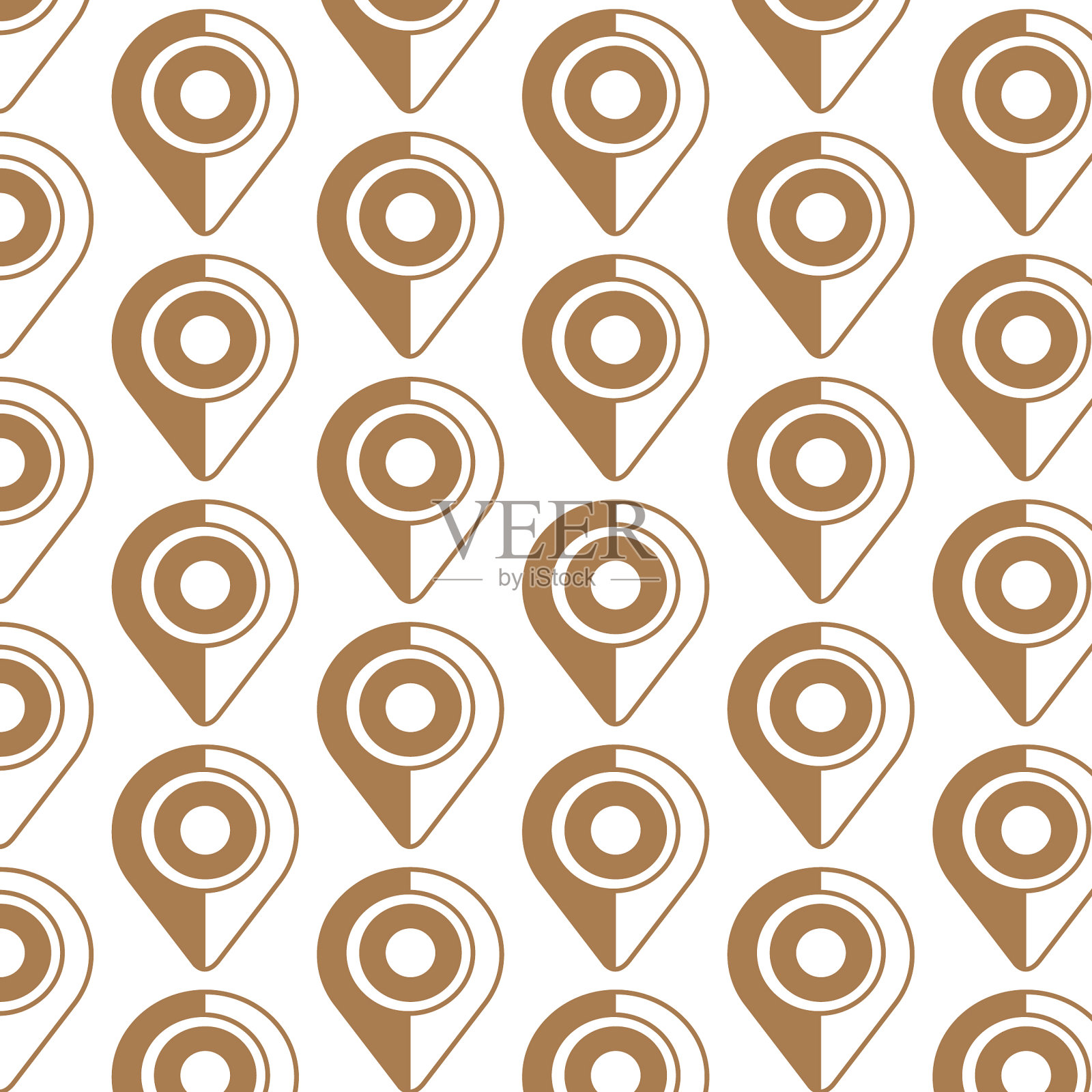 图案背景地图指针图标插画图片素材