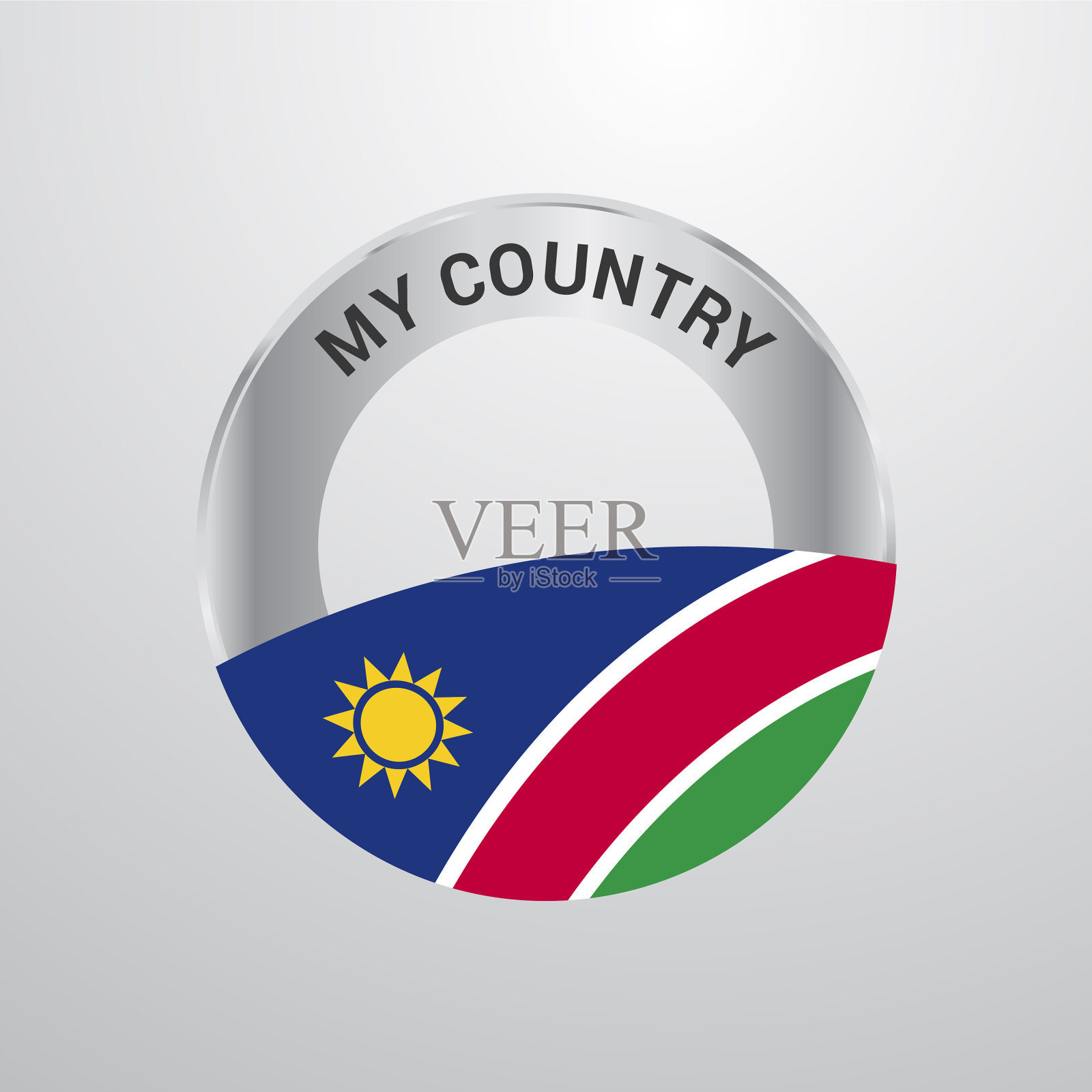 纳米比亚是我国国旗徽章插画图片素材