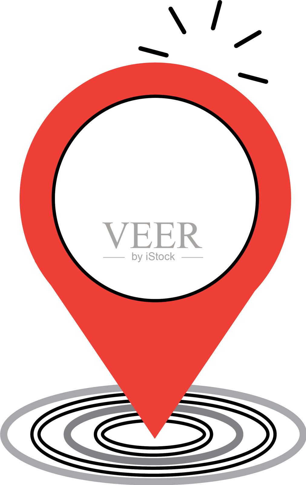 位置指针隔离图标插画图片素材