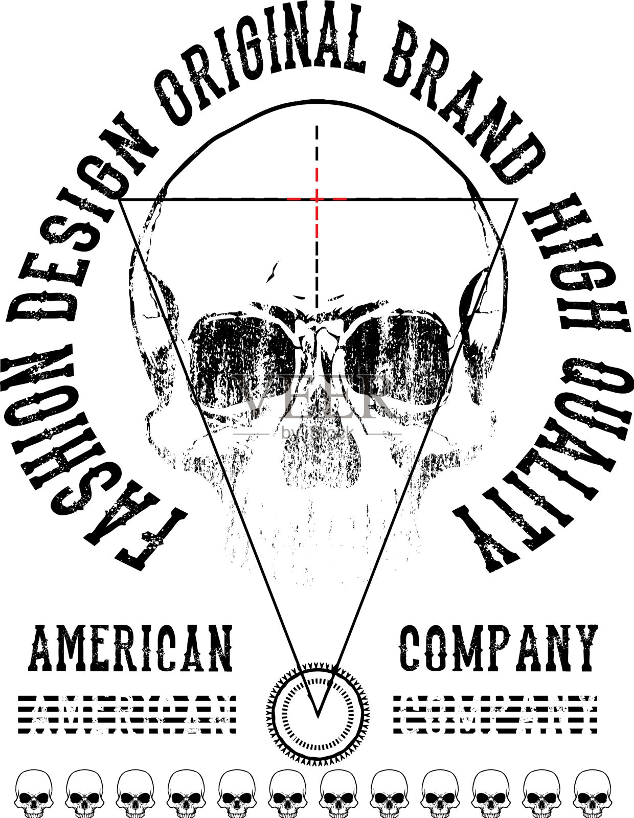 骷髅t恤图形设计插画图片素材