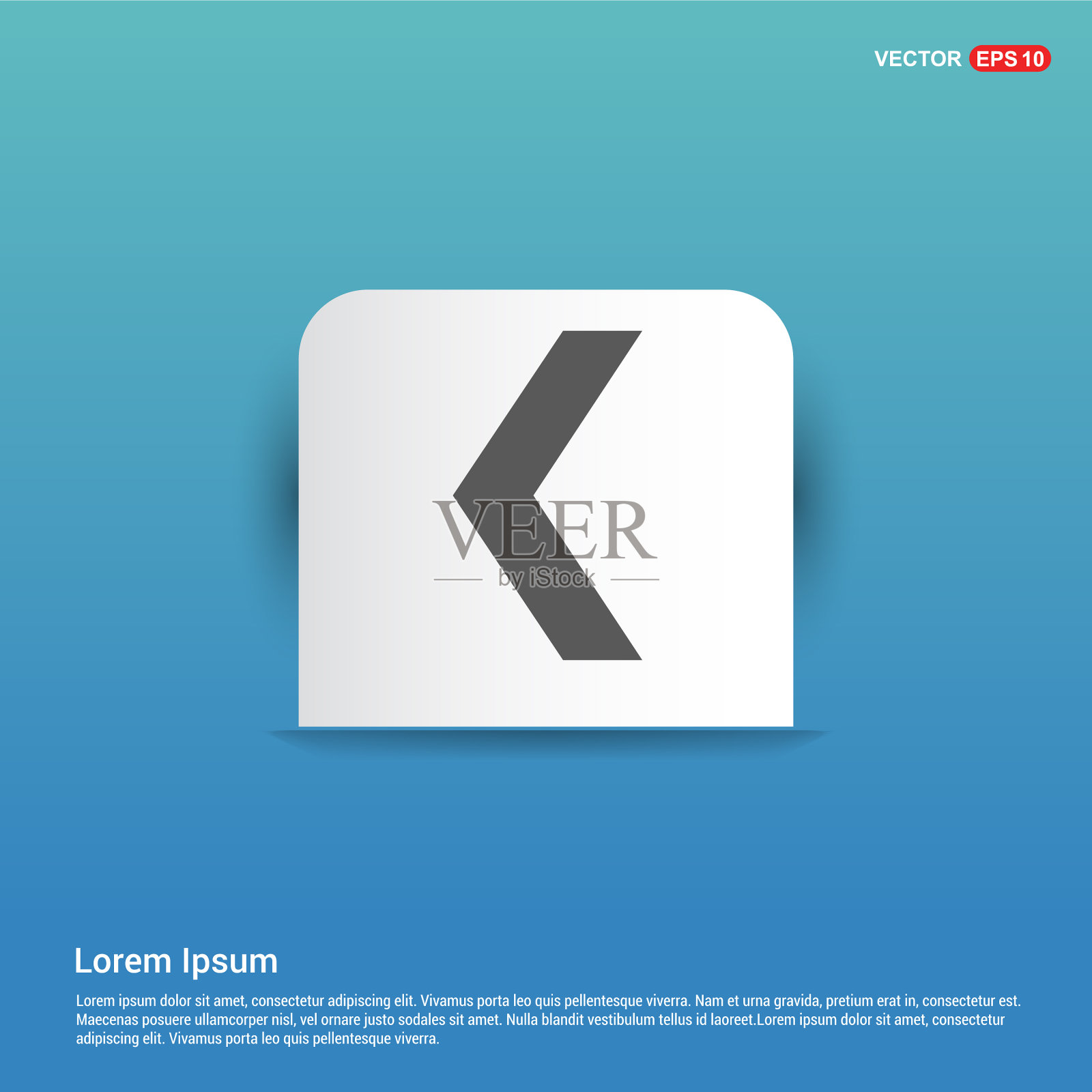 向下箭头图标-蓝色贴纸按钮插画图片素材