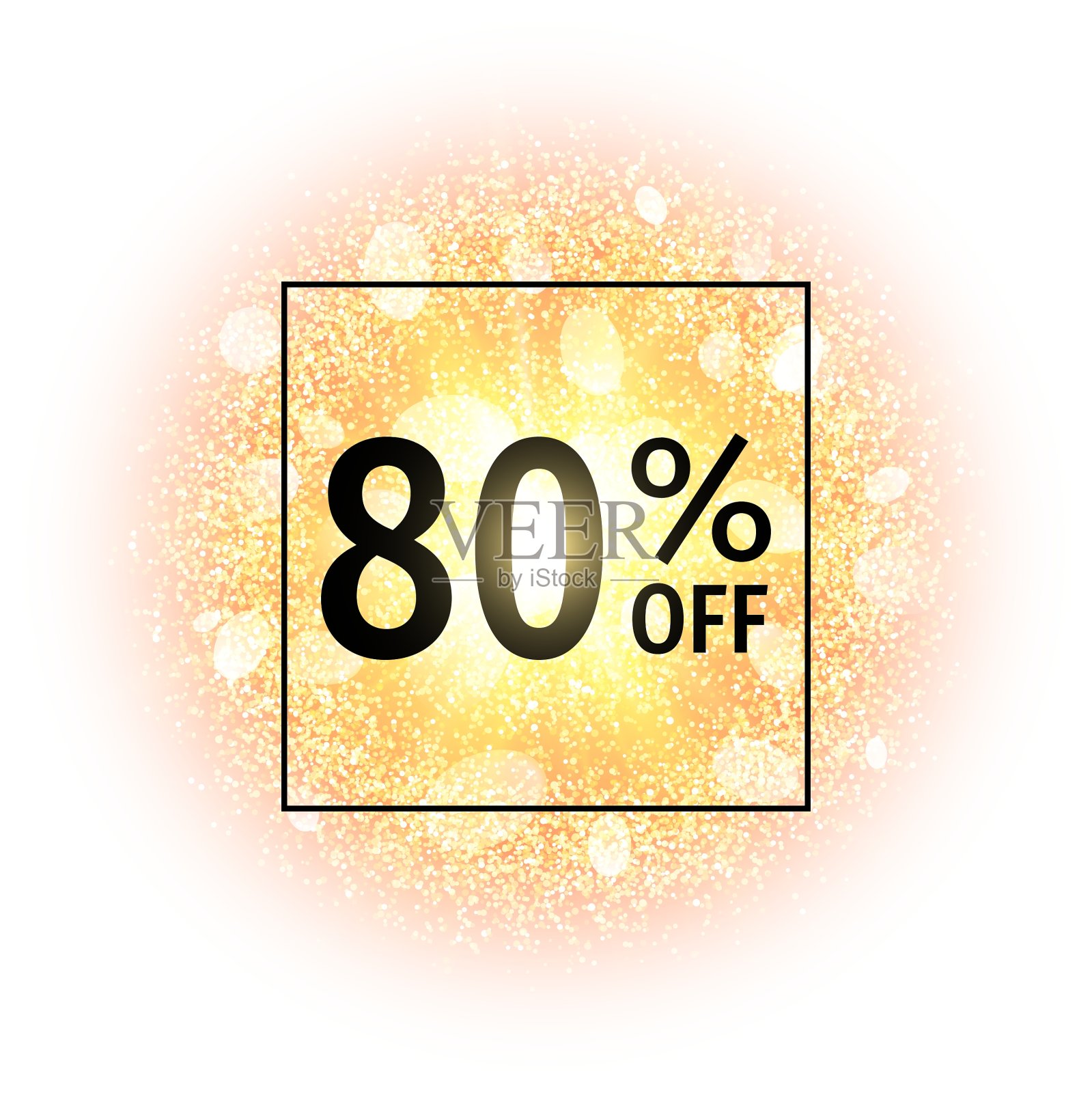 销售横幅上的抽象背景八折优惠设计元素图片