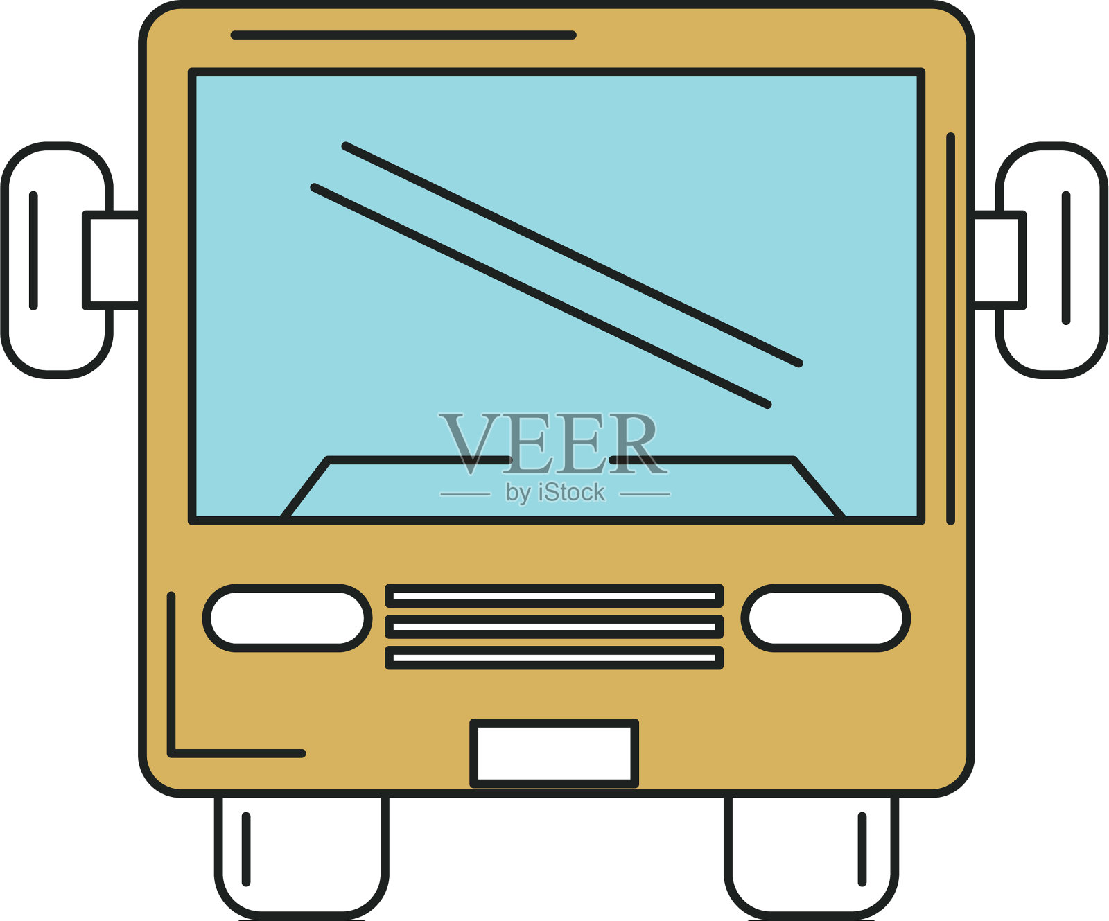 巴士车辆孤立图标插画图片素材