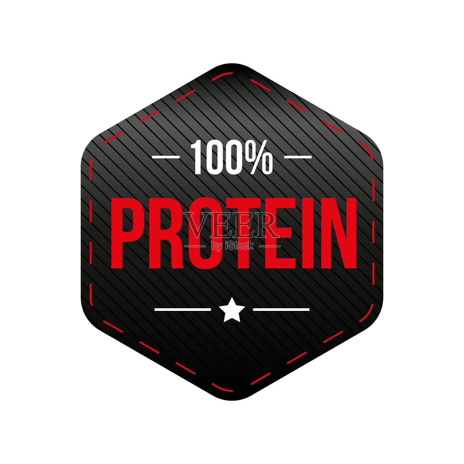 100%蛋白质贴片插画图片素材