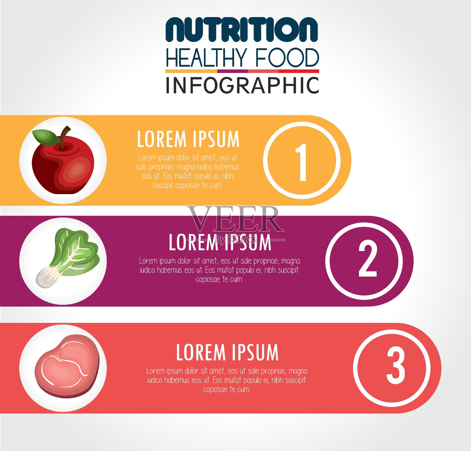 营养食品信息图表图标插画图片素材