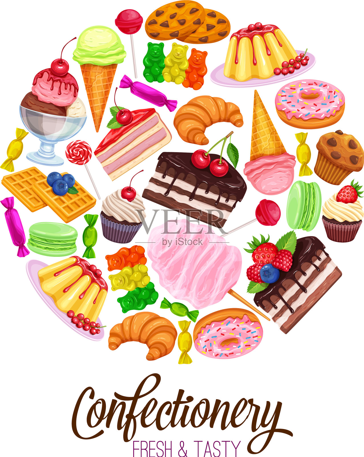 糖果和甜点插画图片素材
