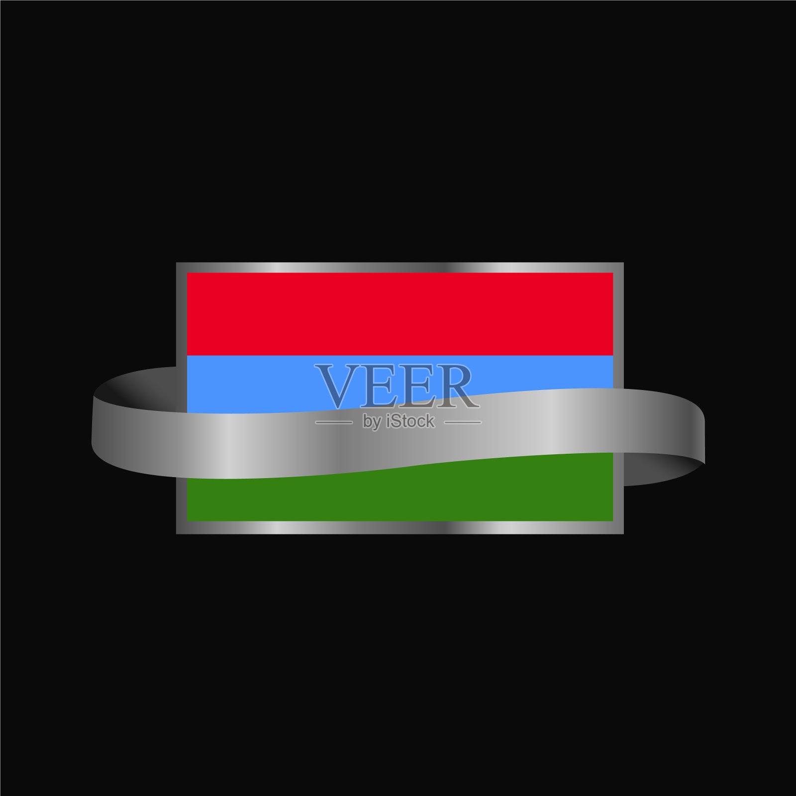 卡累利阿旗彩带旗帜设计插画图片素材