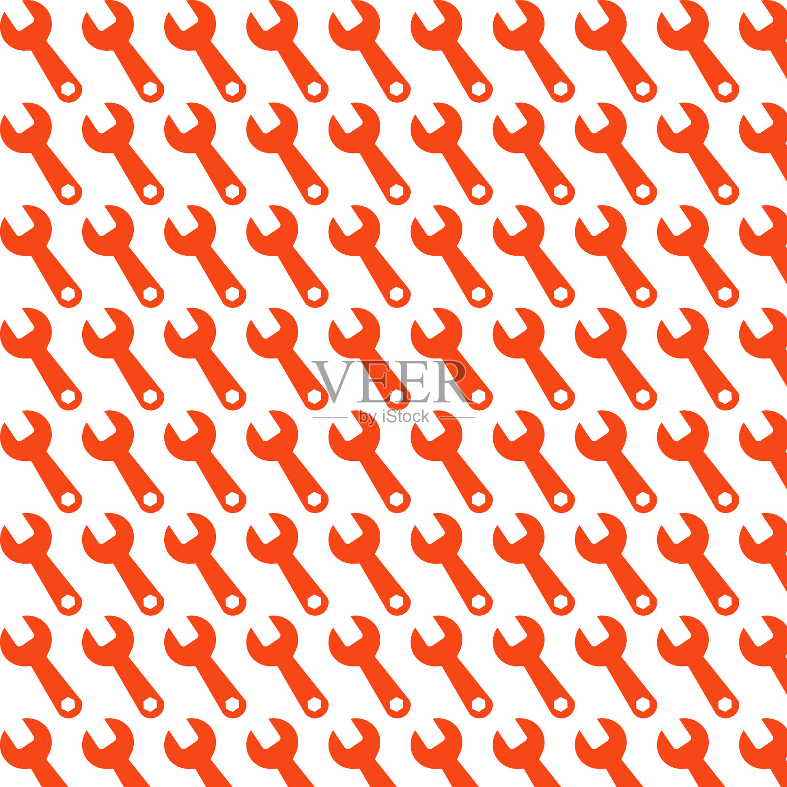 图案背景扳手工具图标插画图片素材