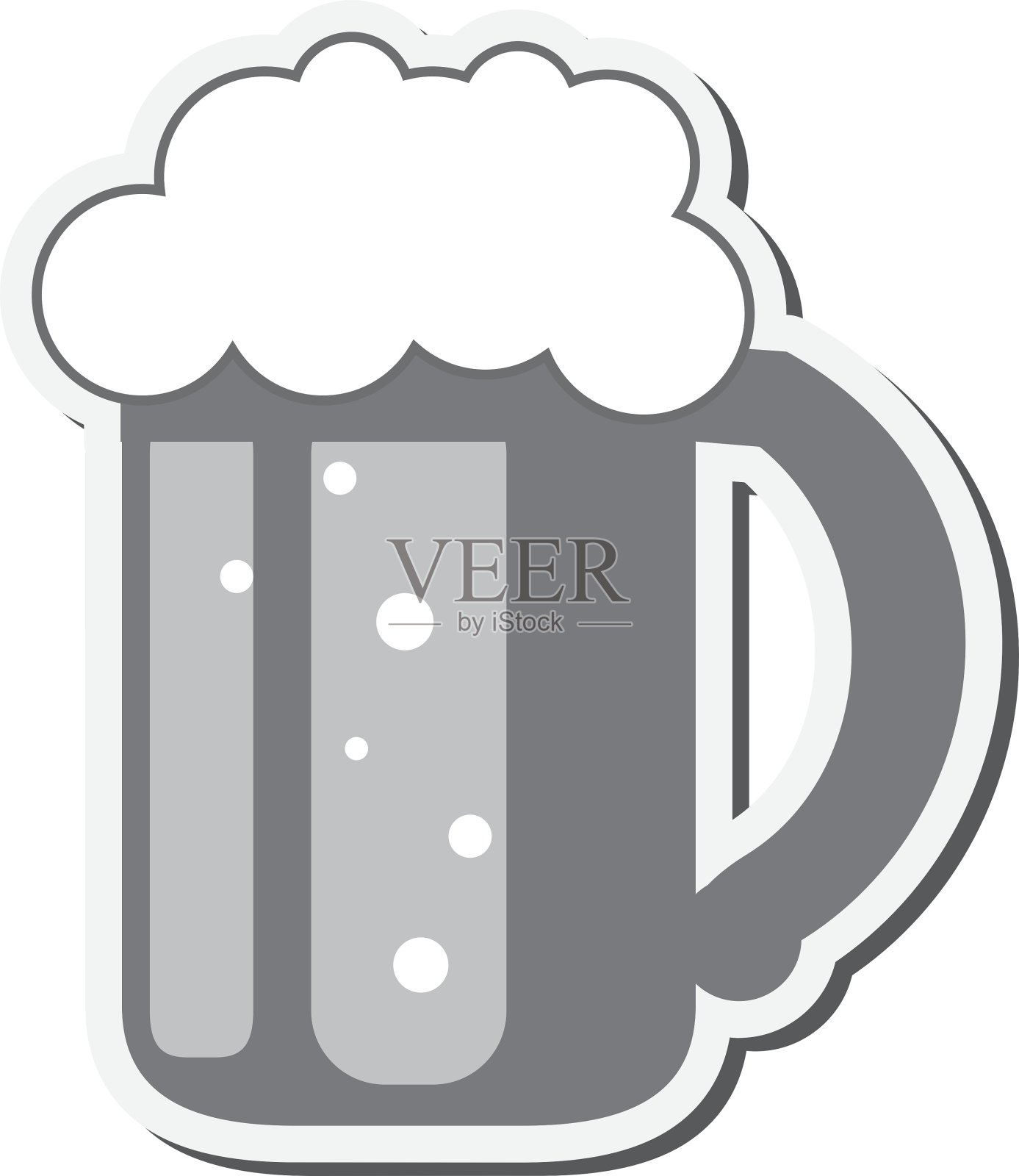 一杯啤酒图标插画图片素材