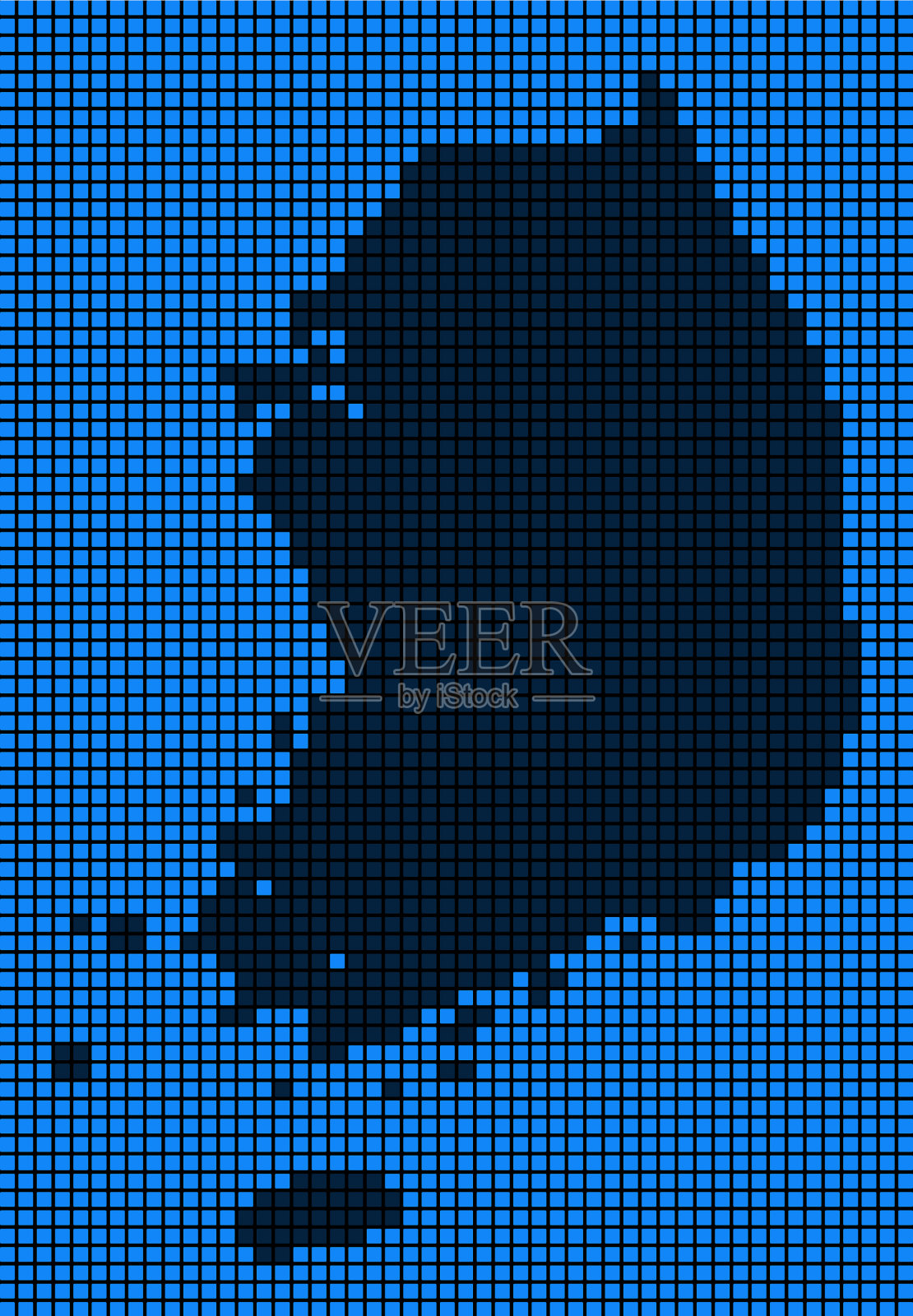 点像素韩国地图插画图片素材