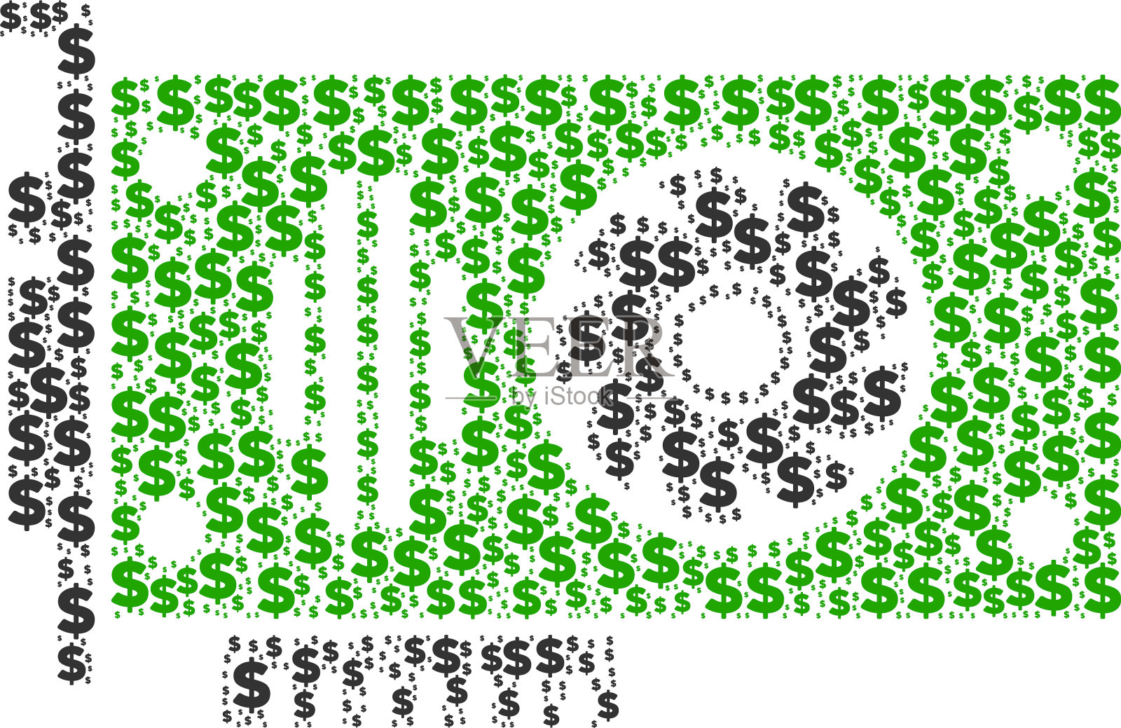 视频显卡由元和点组成插画图片素材