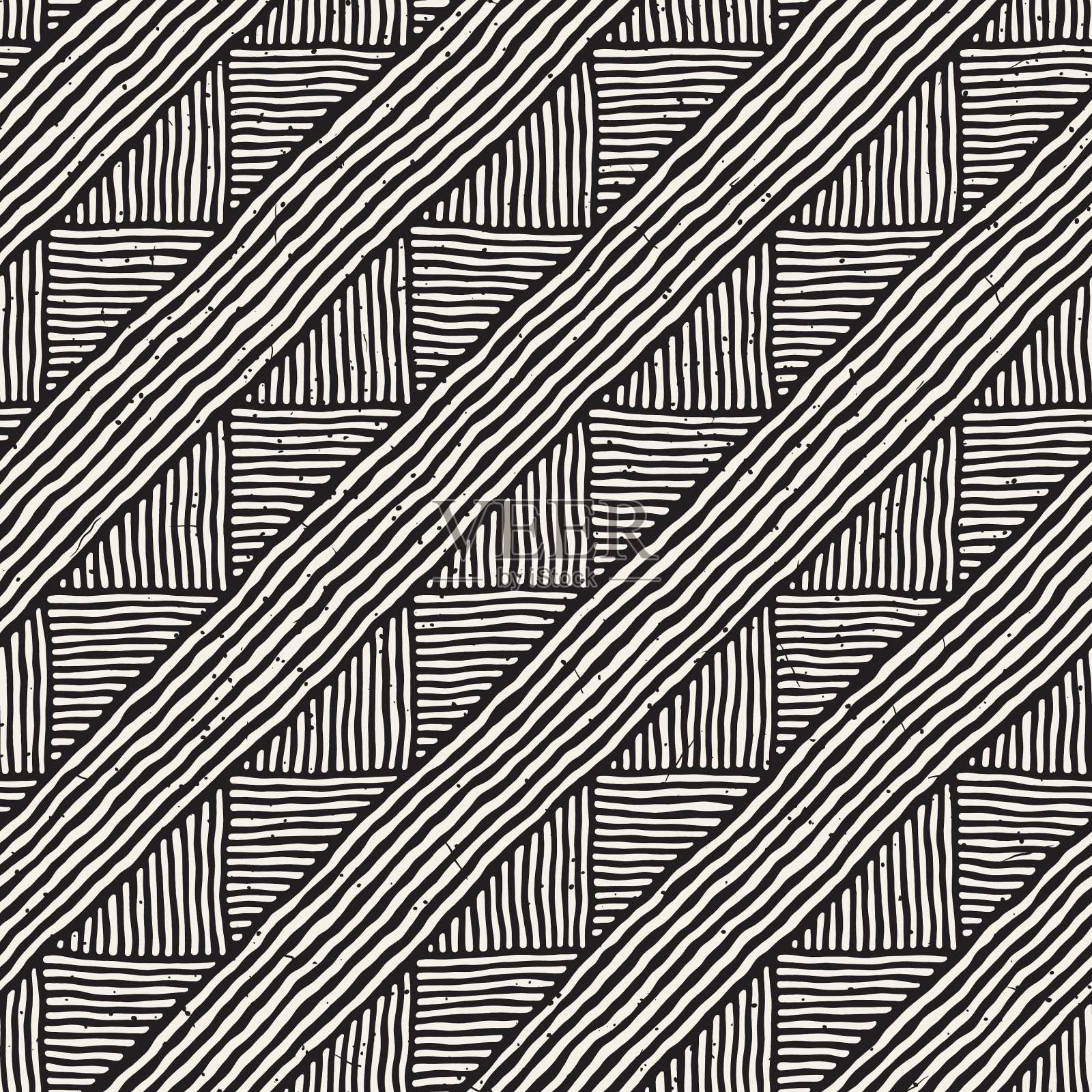 手绘风格民族无缝图案抽象插画图片素材