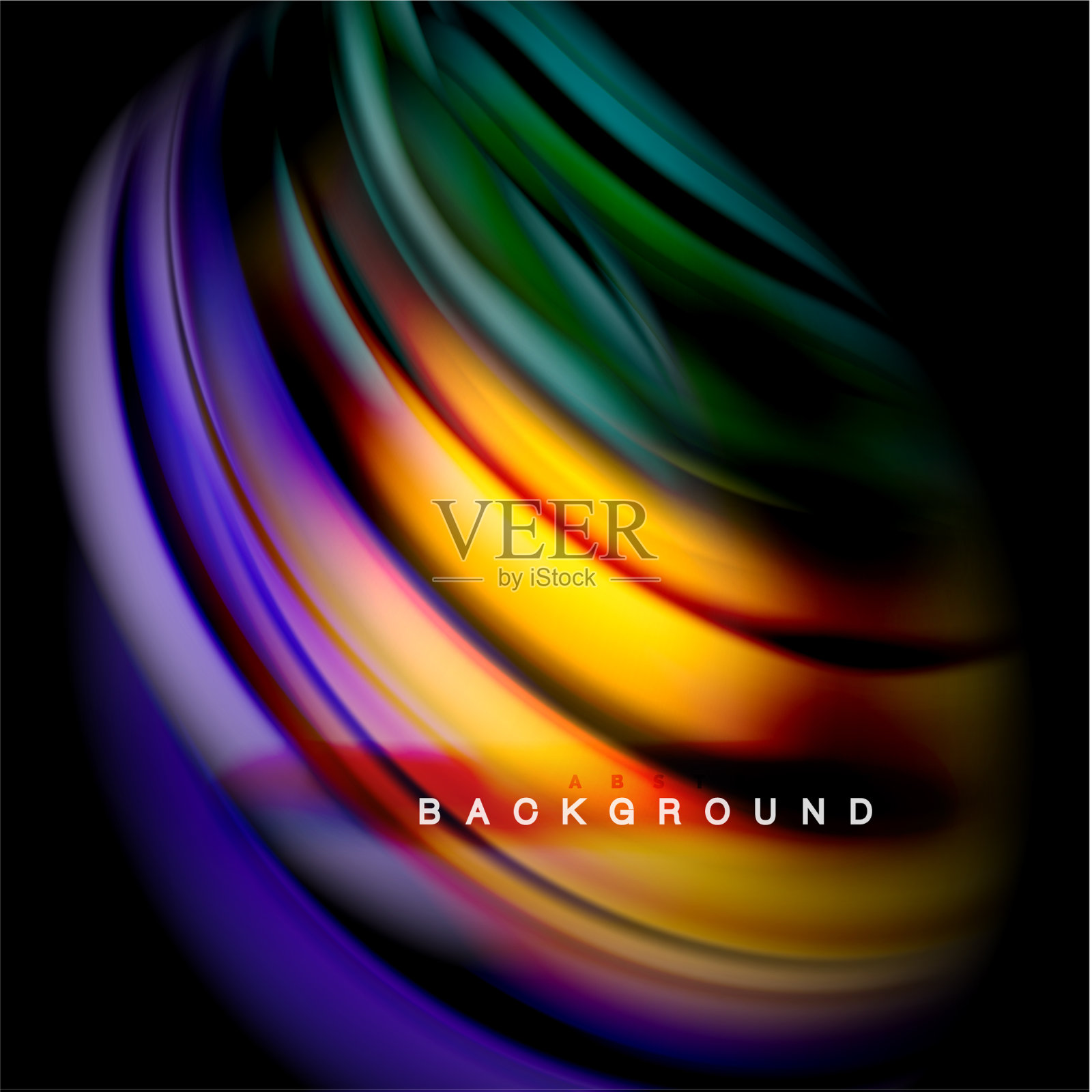 背景抽象-液体色波插画图片素材