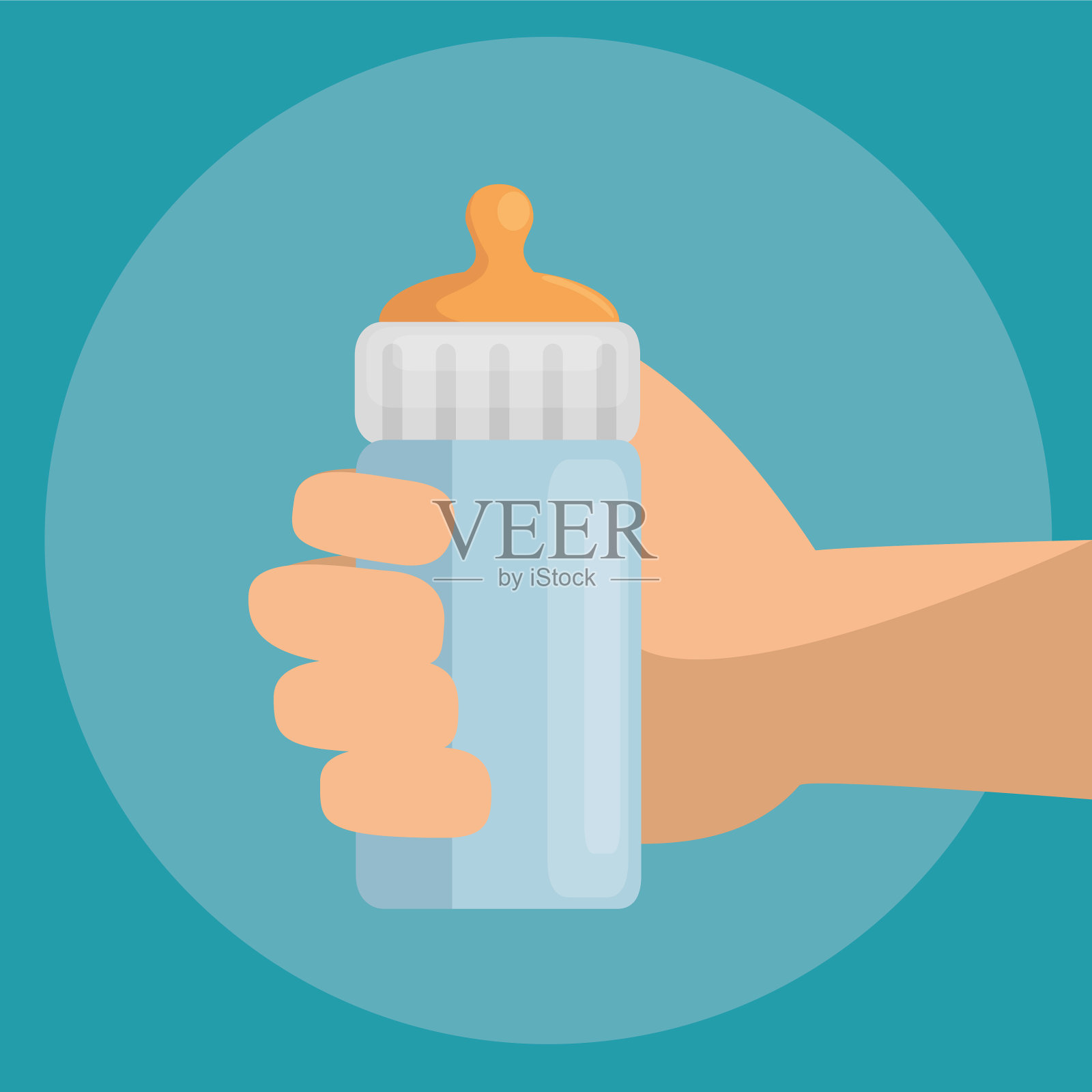 婴儿奶瓶图标插画图片素材