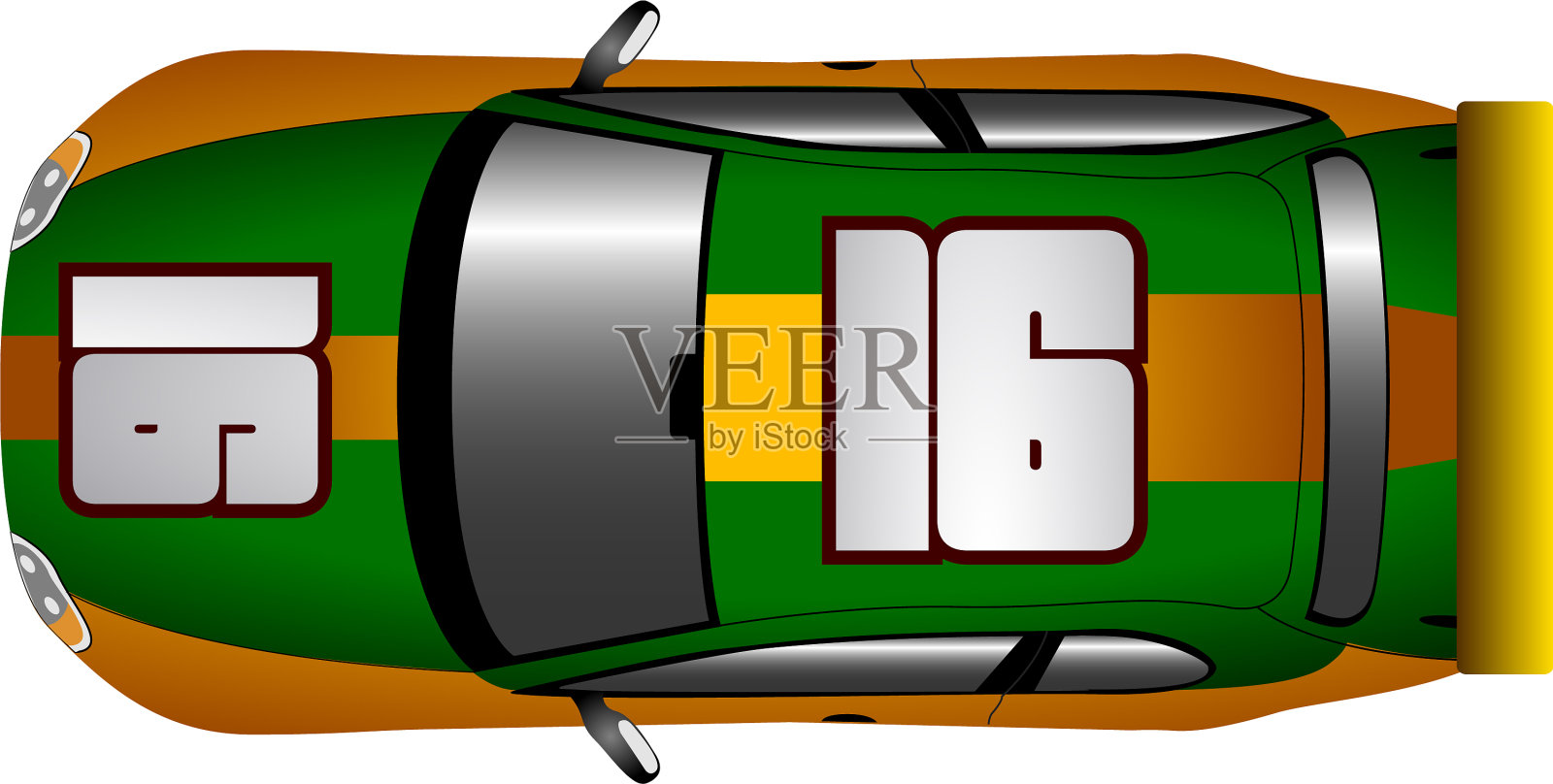 孤立的赛车图标插画图片素材