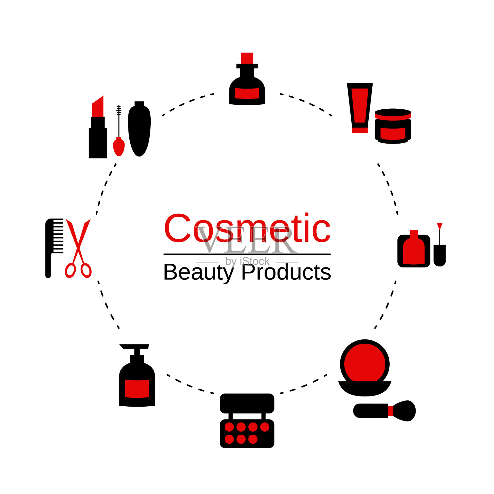 美丽和化妆信息图形美丽和化妆插画图片素材