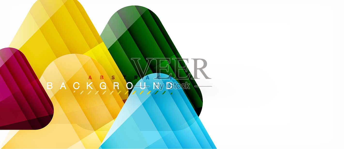 几何抽象背景三角形插画图片素材