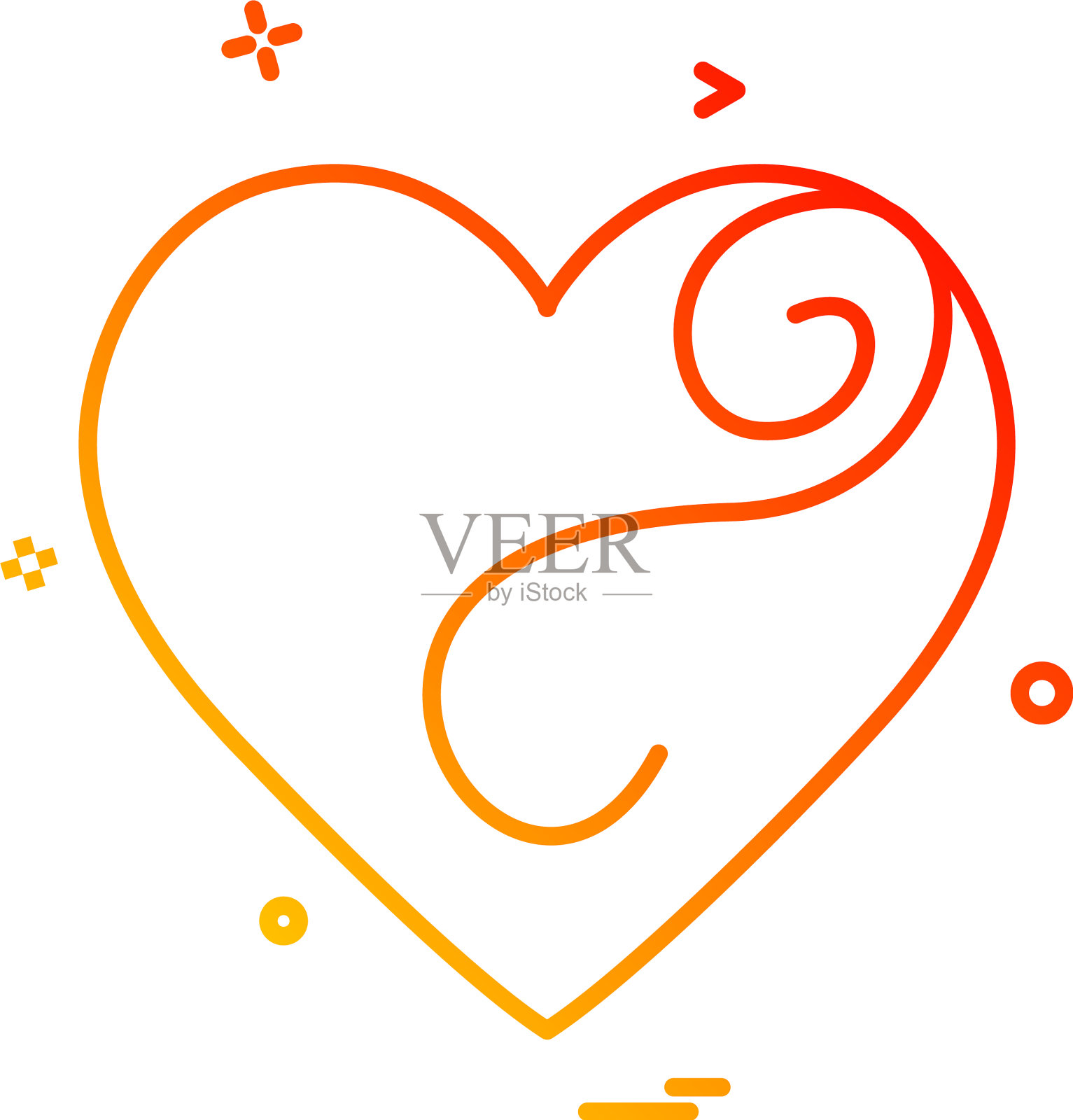 心的图标设计插画图片素材