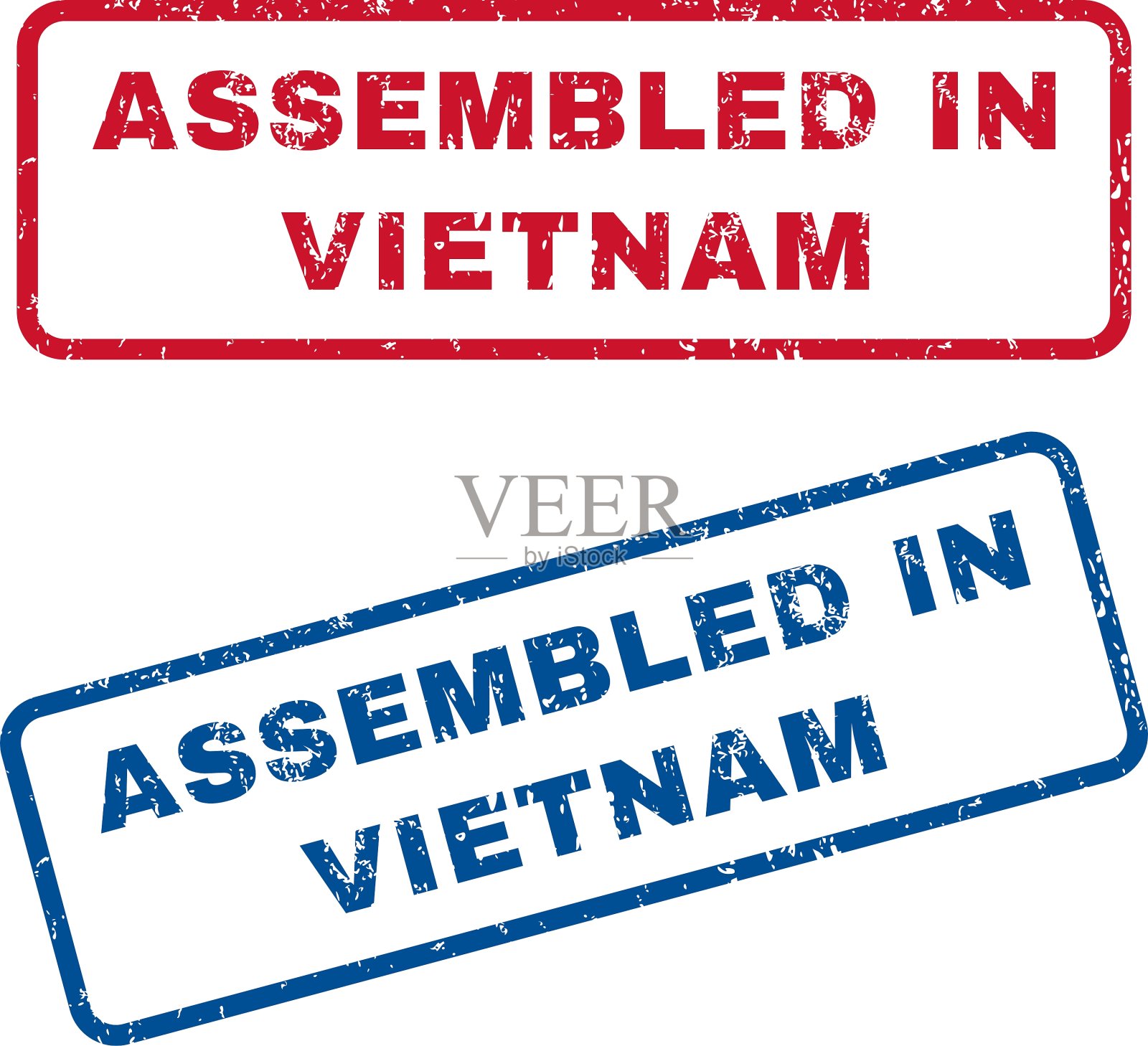 在越南组装橡胶邮票插画图片素材