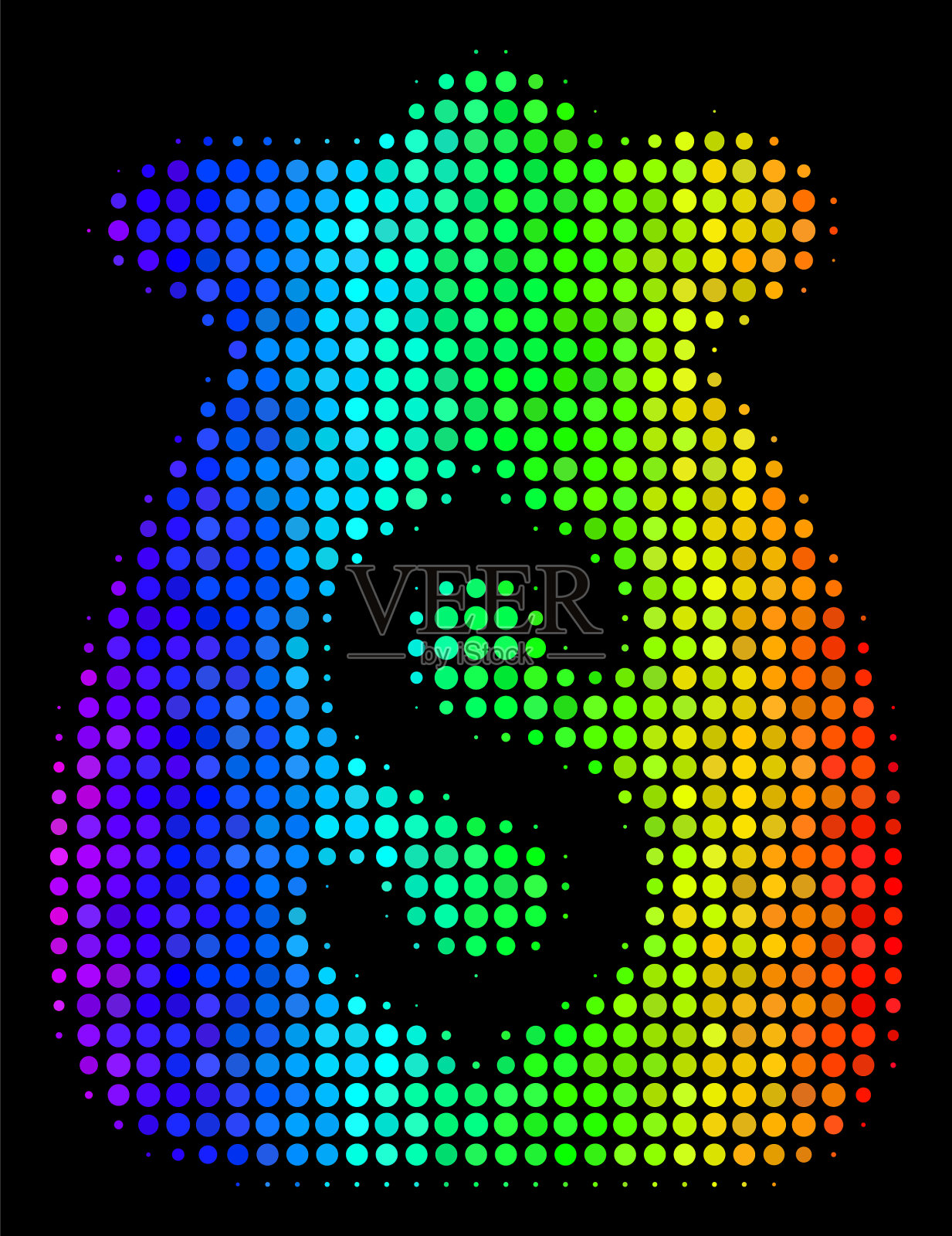 光谱彩色点金融资本图标插画图片素材