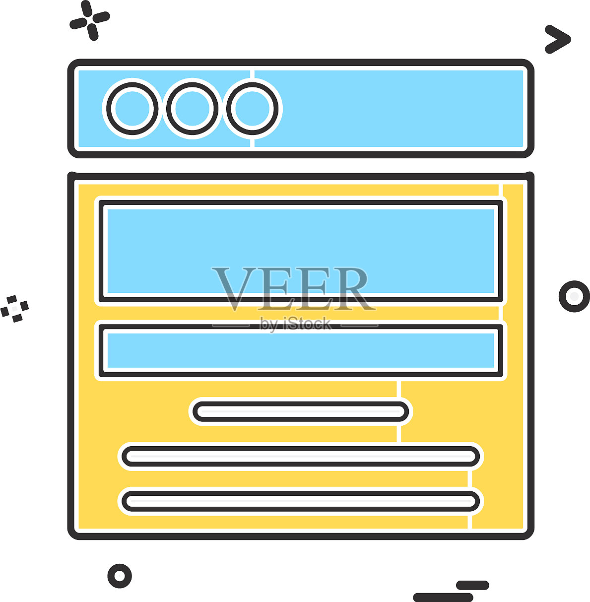 网页布局图标设计插画图片素材