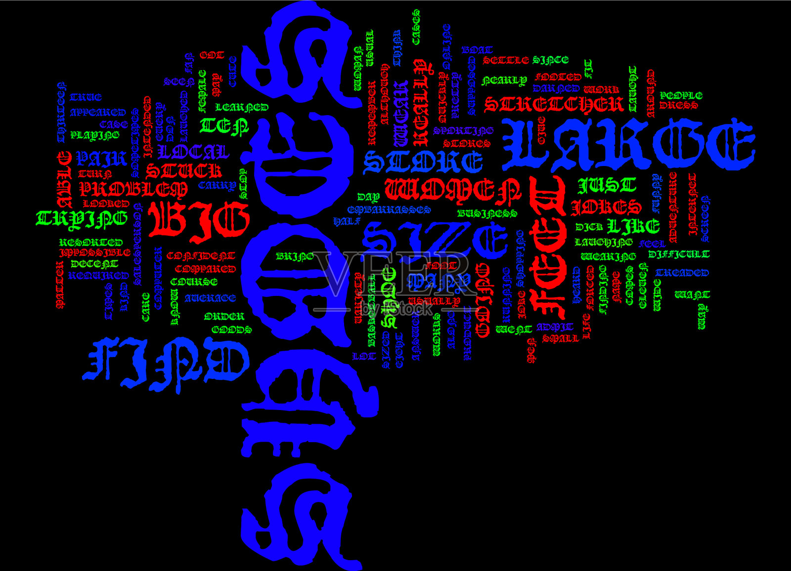 大鞋文字背景词云概念插画图片素材