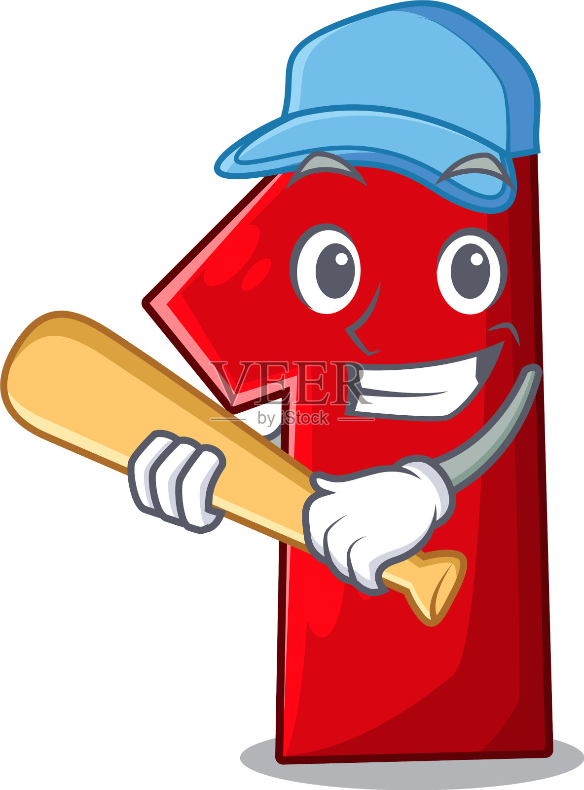 打棒球的角色一号在设计元素图片