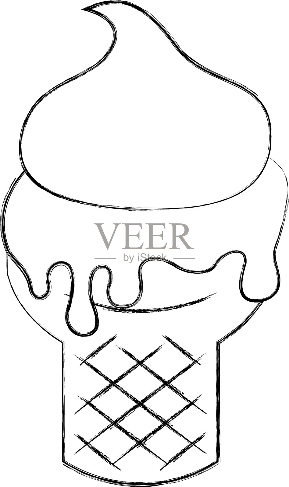 美味的蛋卷冰淇淋设计元素图片