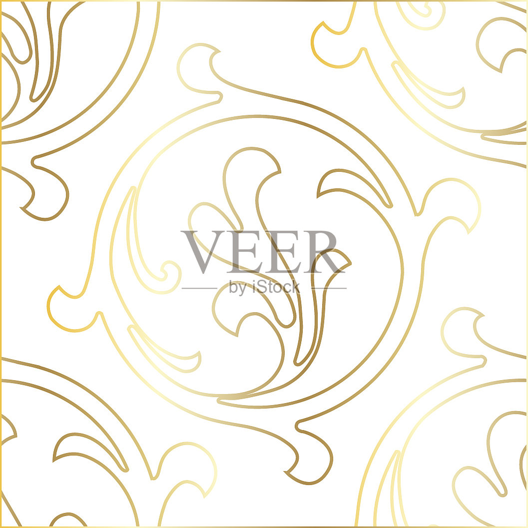 复古图案仿古棘纹无缝图案插画图片素材