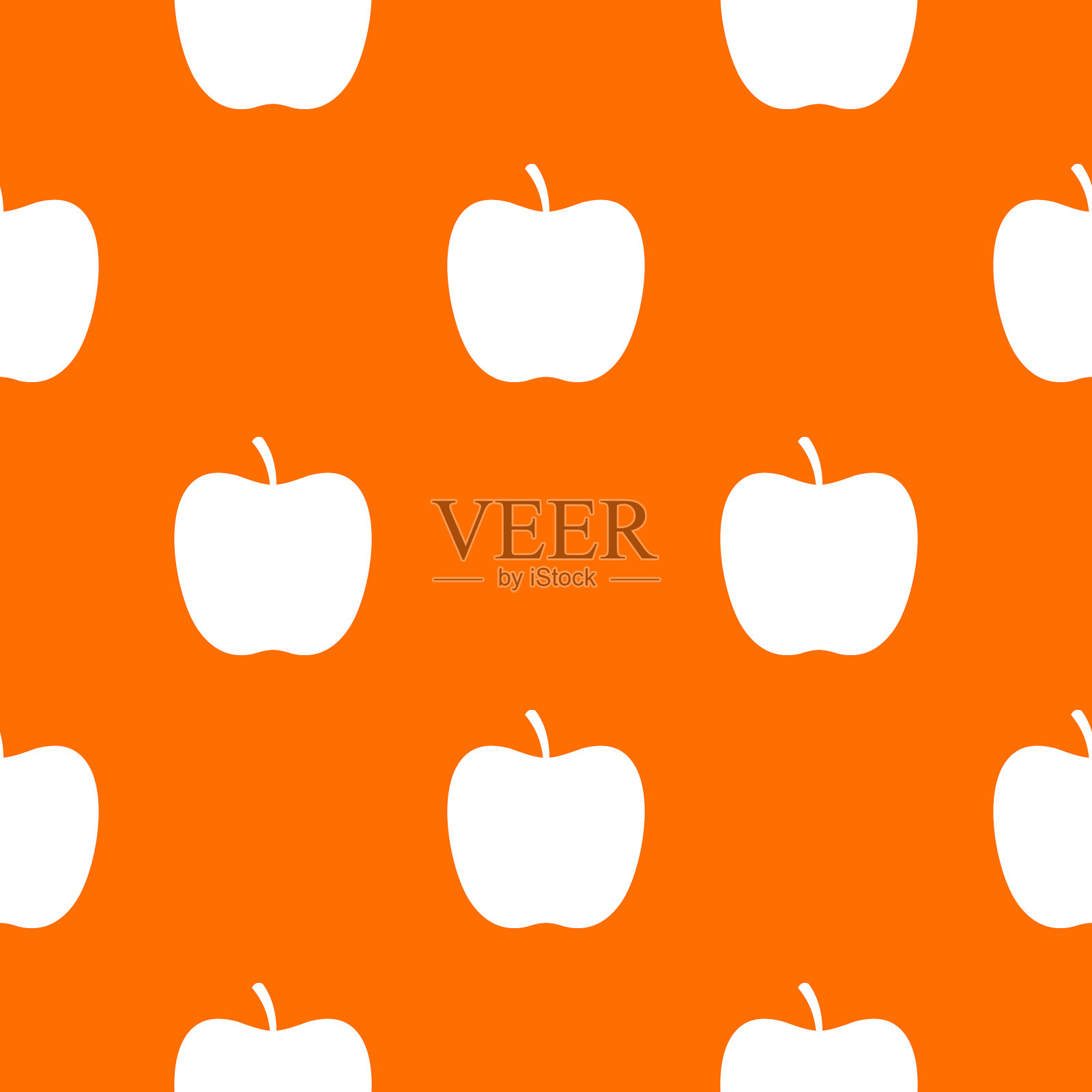 光滑苹果花纹无缝插画图片素材