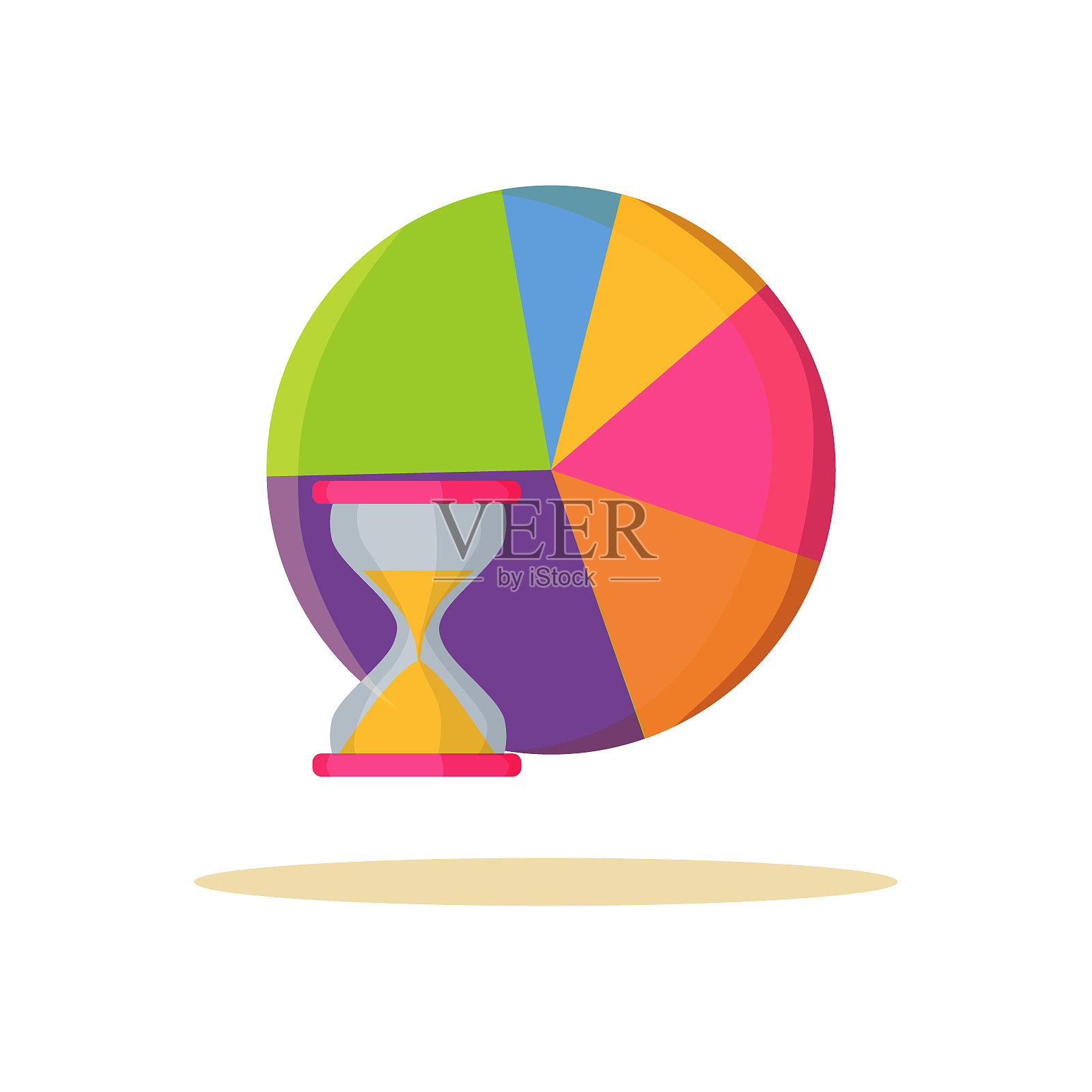 彩色图形旗帜设计元素图片