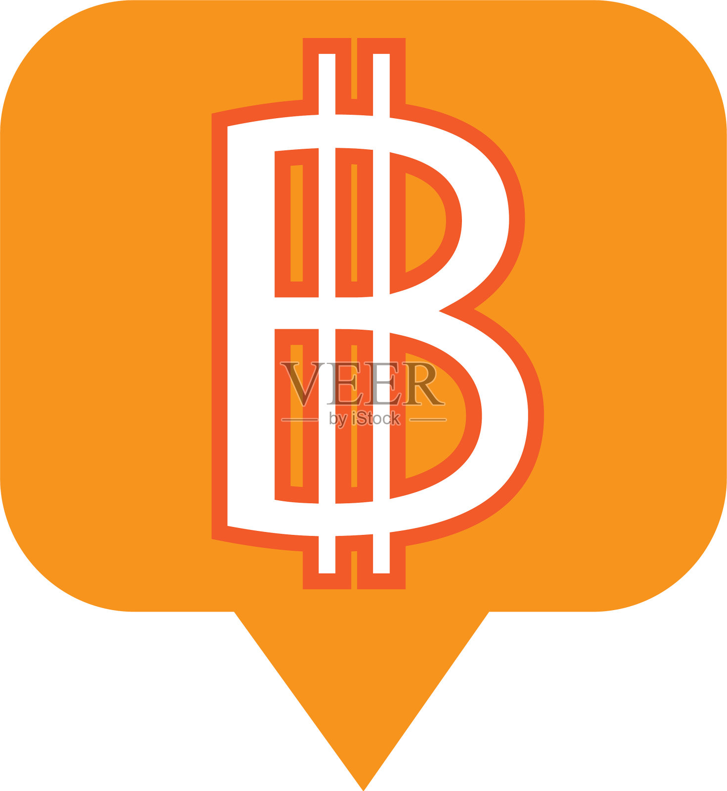 区块链比特币加密货币符号图标插画图片素材