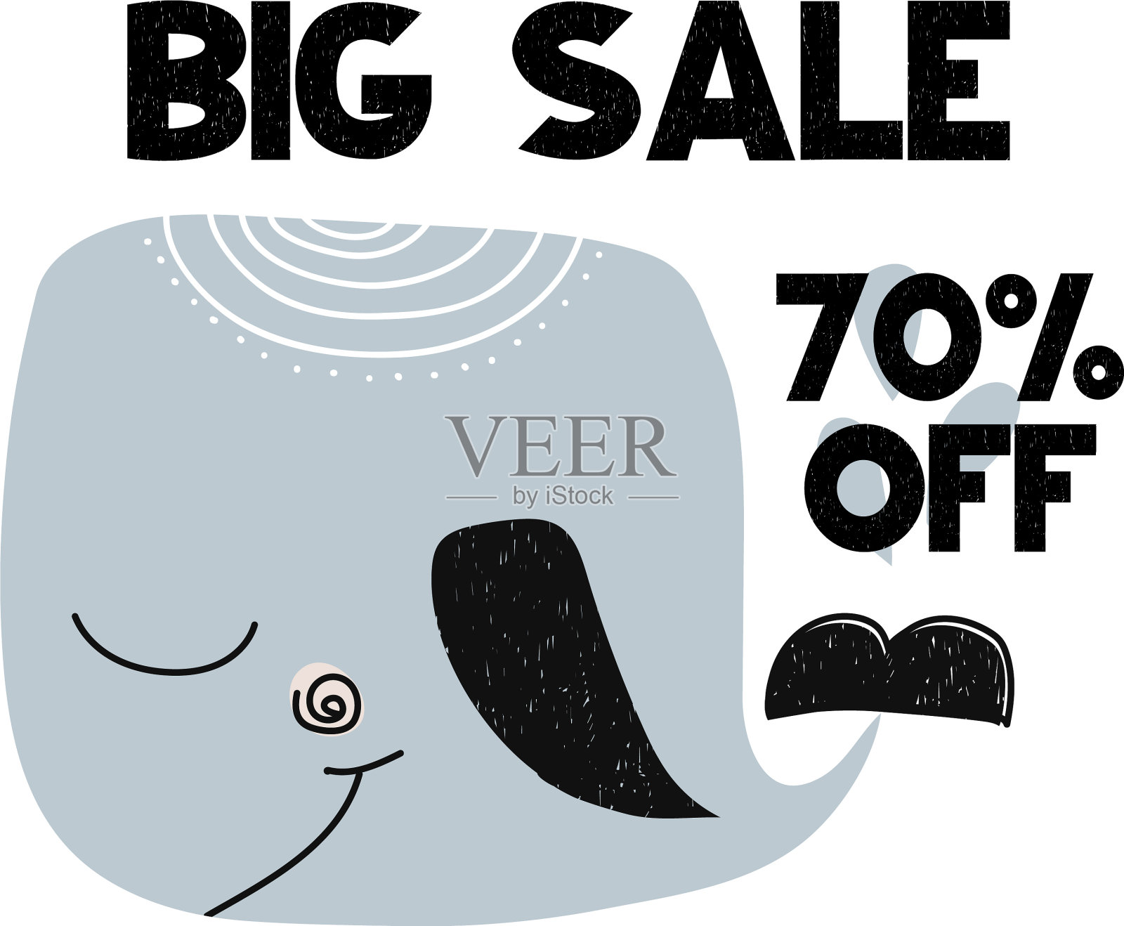 印有大减价70折的广告卡设计元素图片