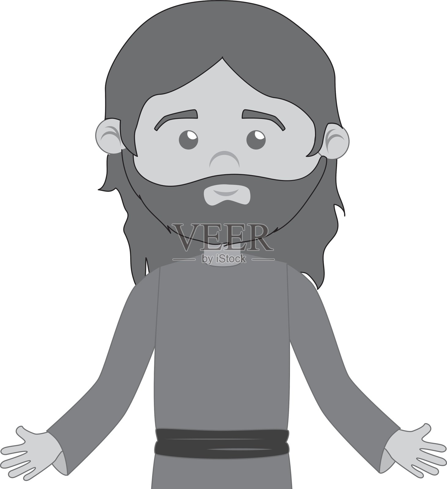 耶稣基督的性格宗教偶像插画图片素材