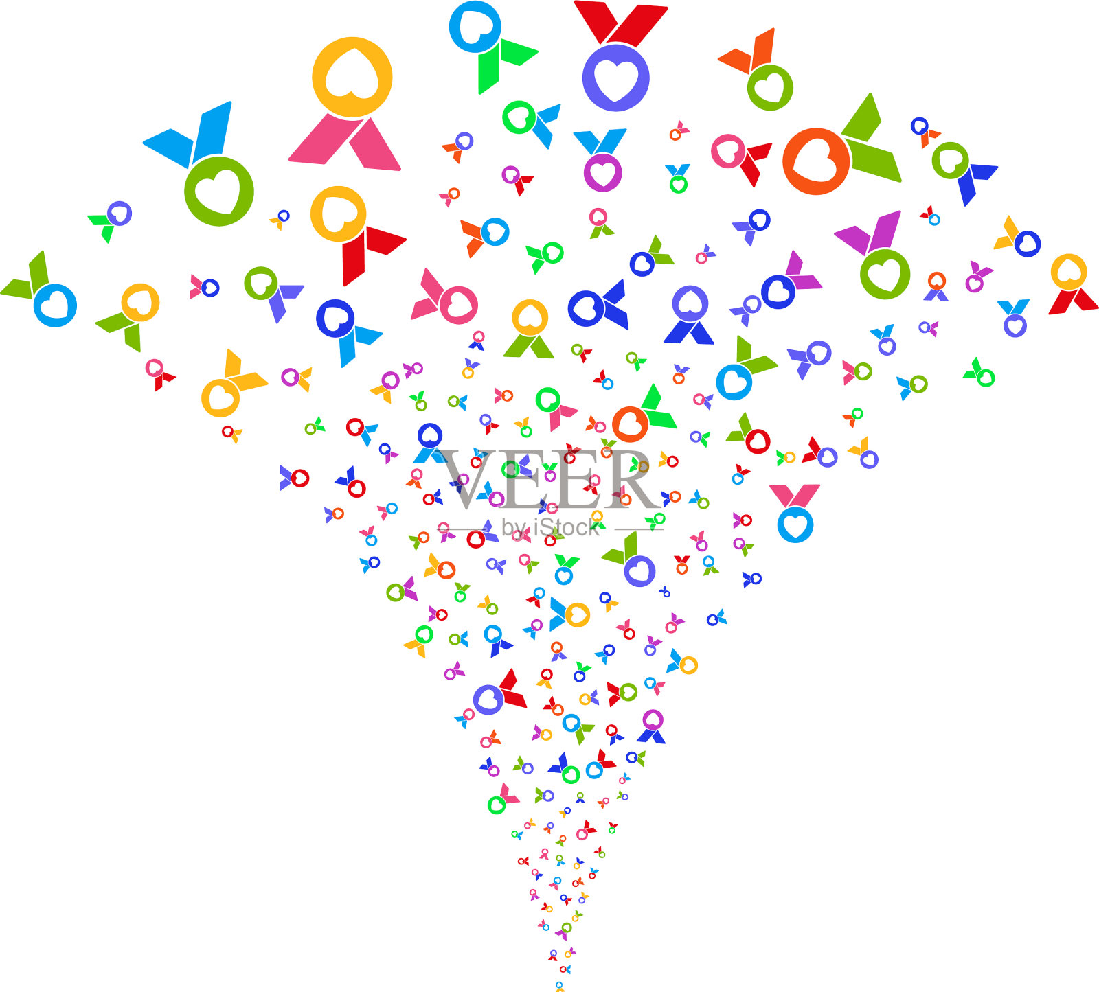 关怀奖喷泉流图标素材