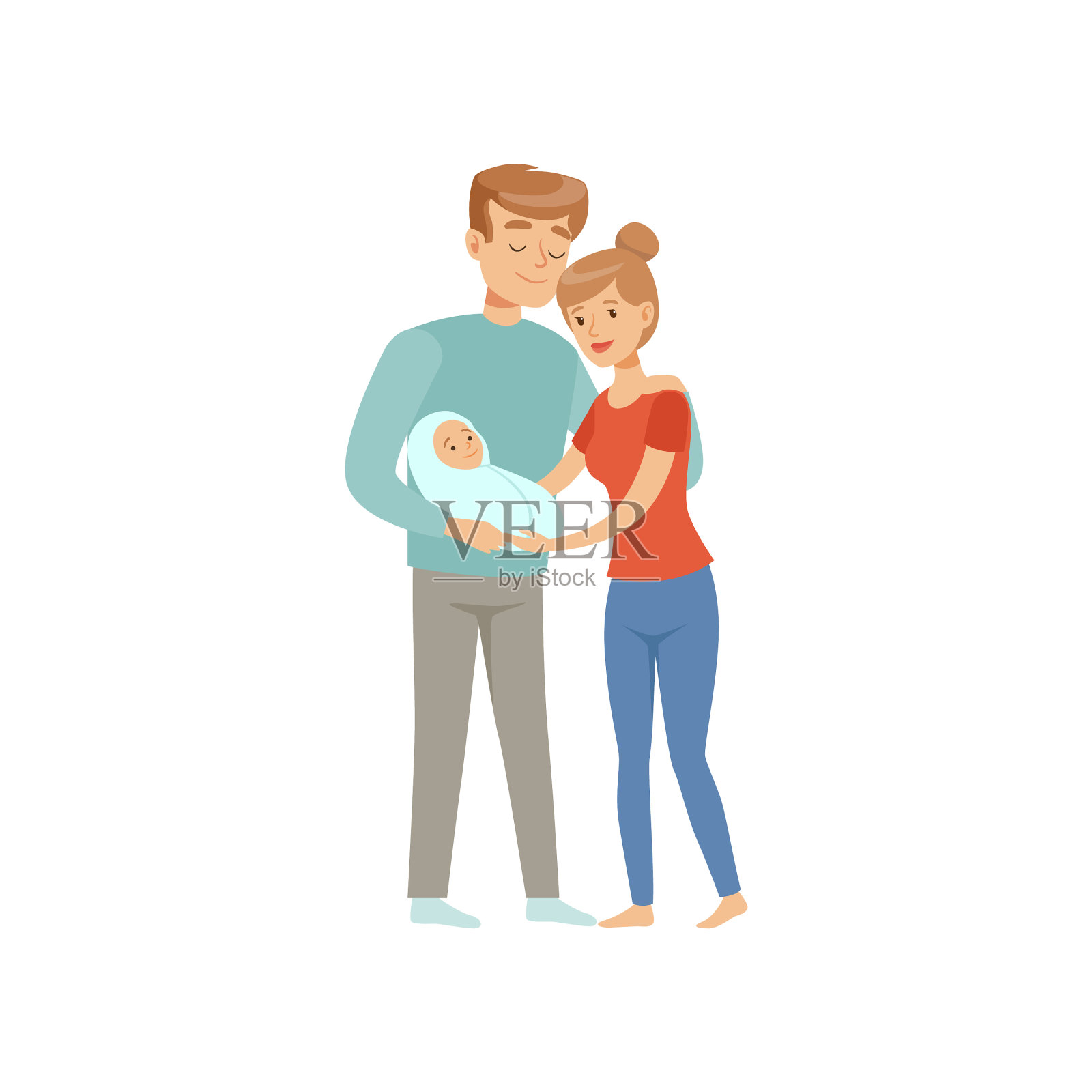 有新生儿的父母设计元素图片