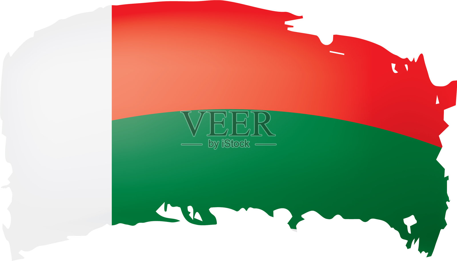 马达加斯加国旗上的白色设计元素图片