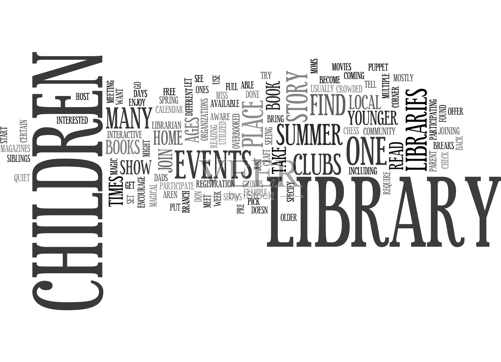 库事件文本背景词云概念插画图片素材