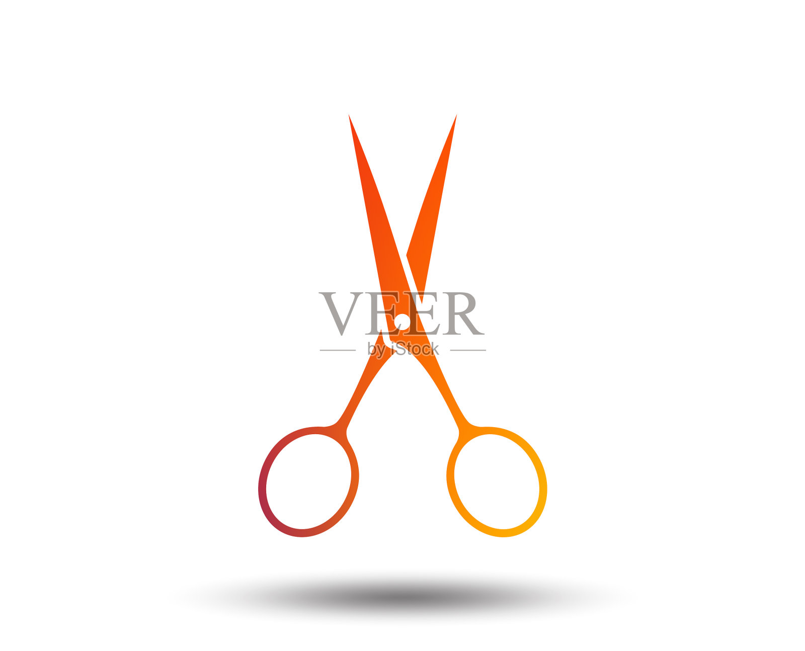 剪刀发型师标志图标裁缝标志设计元素图片