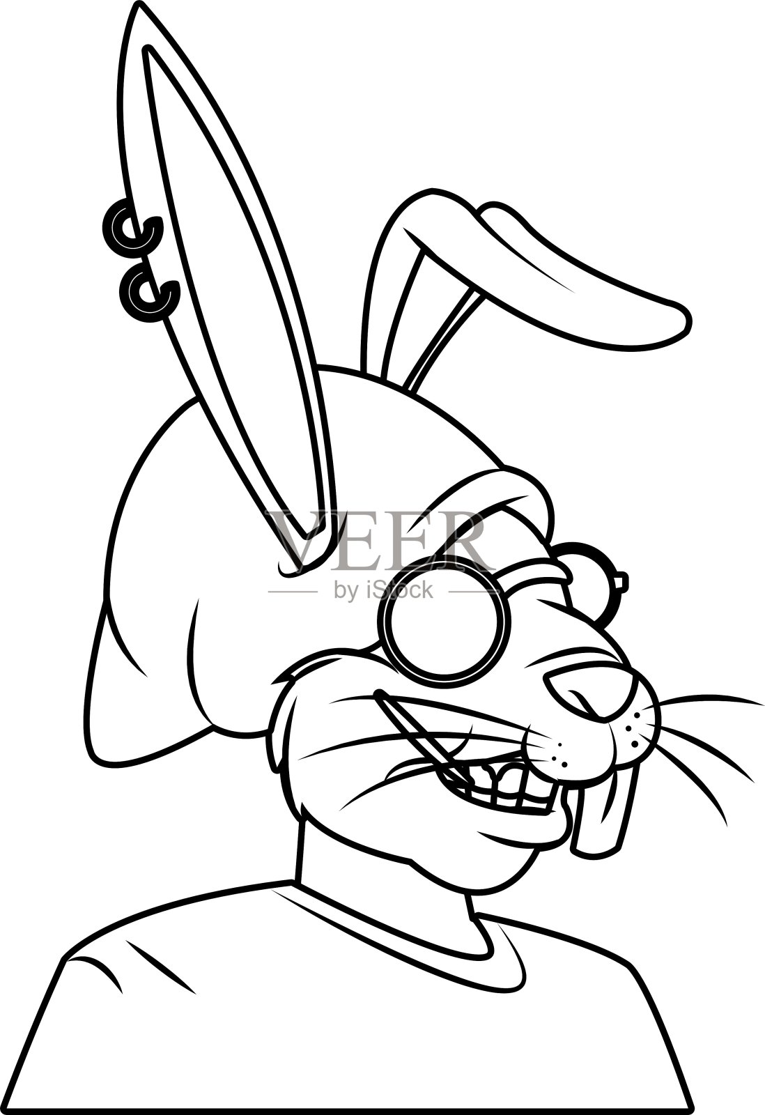 潮人动物设计插画图片素材