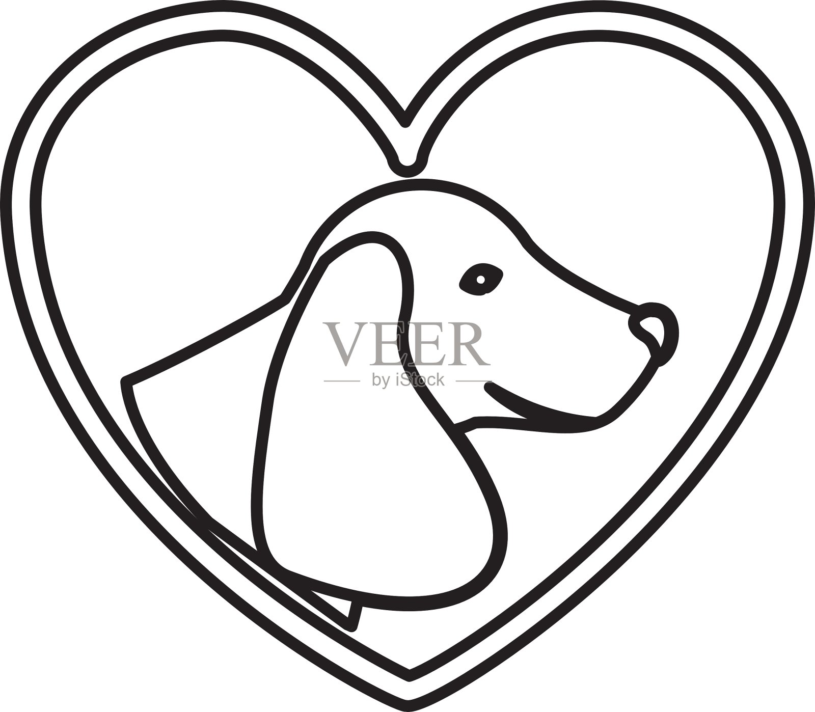 可爱的宠物狗插画图片素材