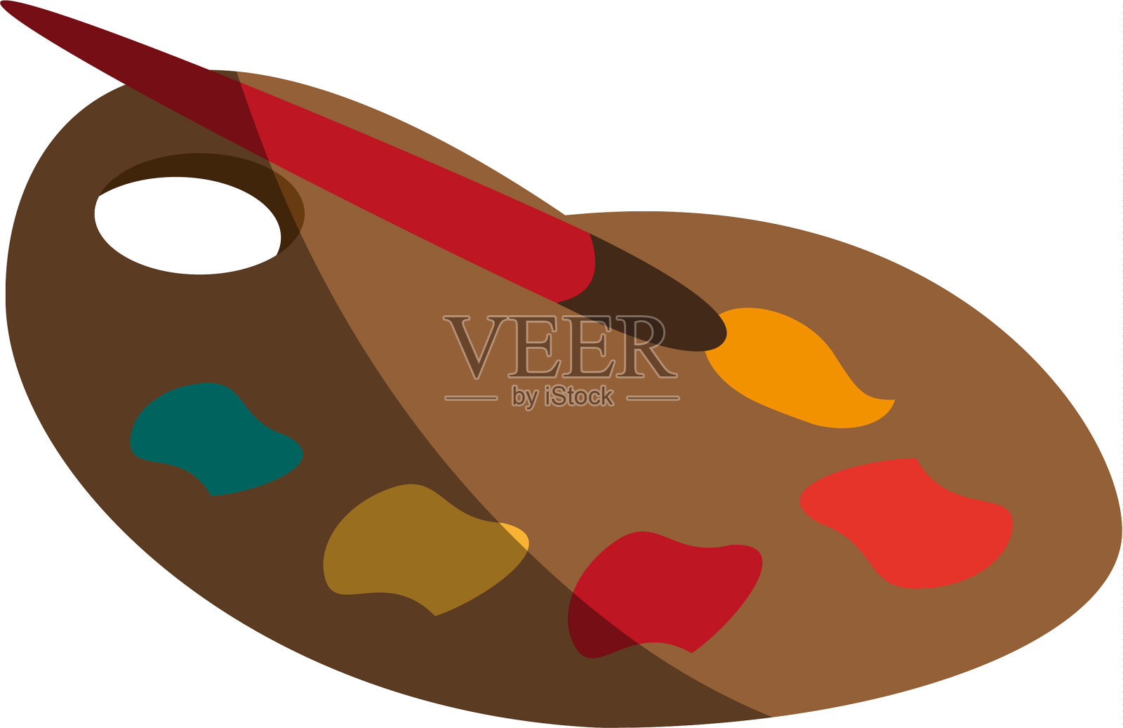 油漆调色板混合插画图片素材