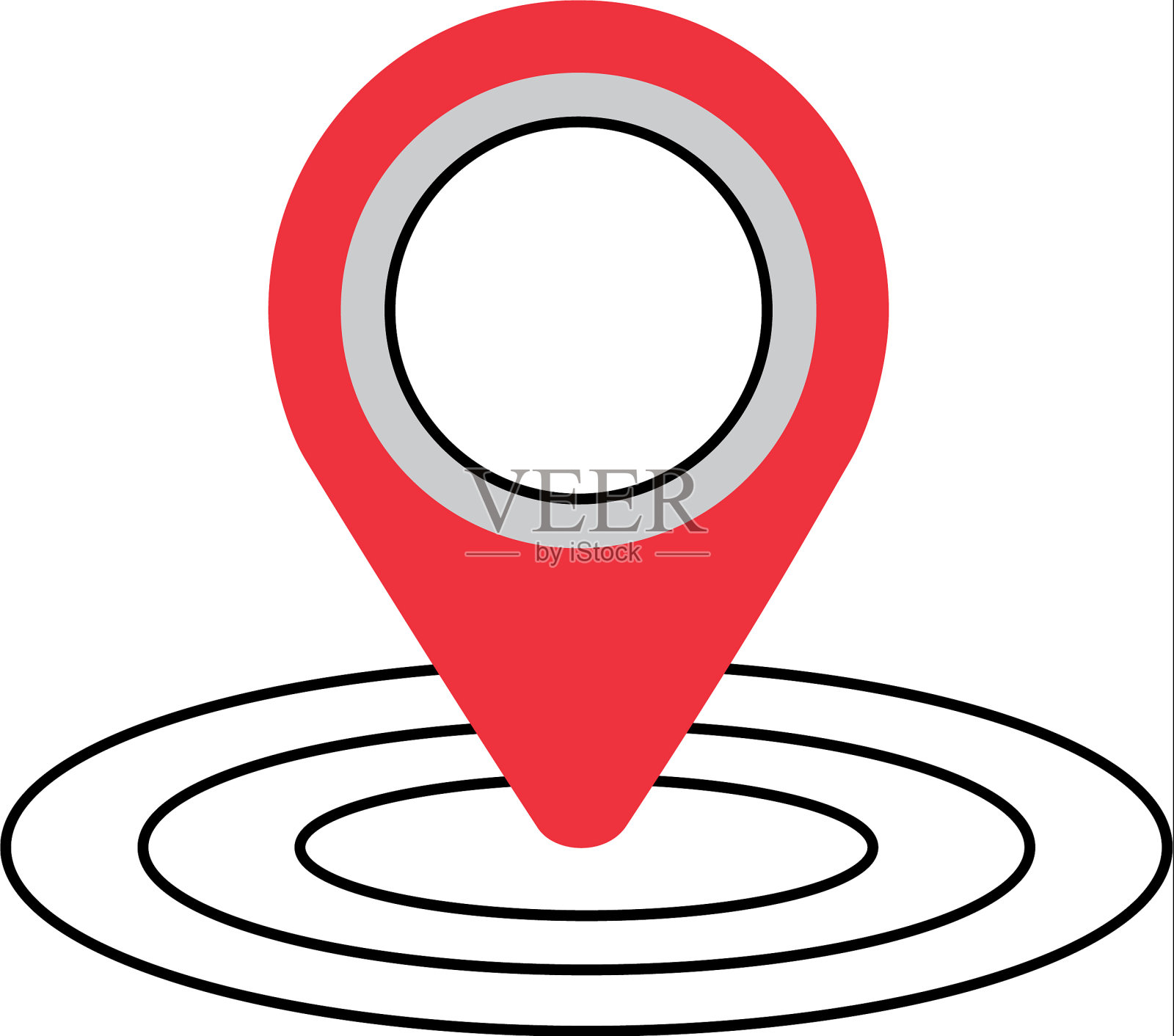 Pin地图GPS定位标志导航插画图片素材