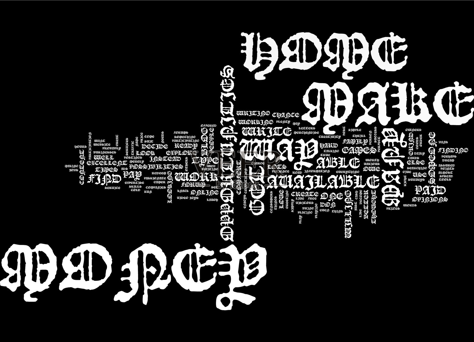 活出梦想，在家里发短信赚钱插画图片素材