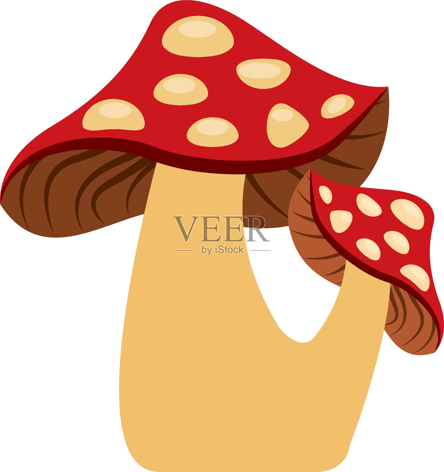 可爱的蘑菇孤立图标插画图片素材