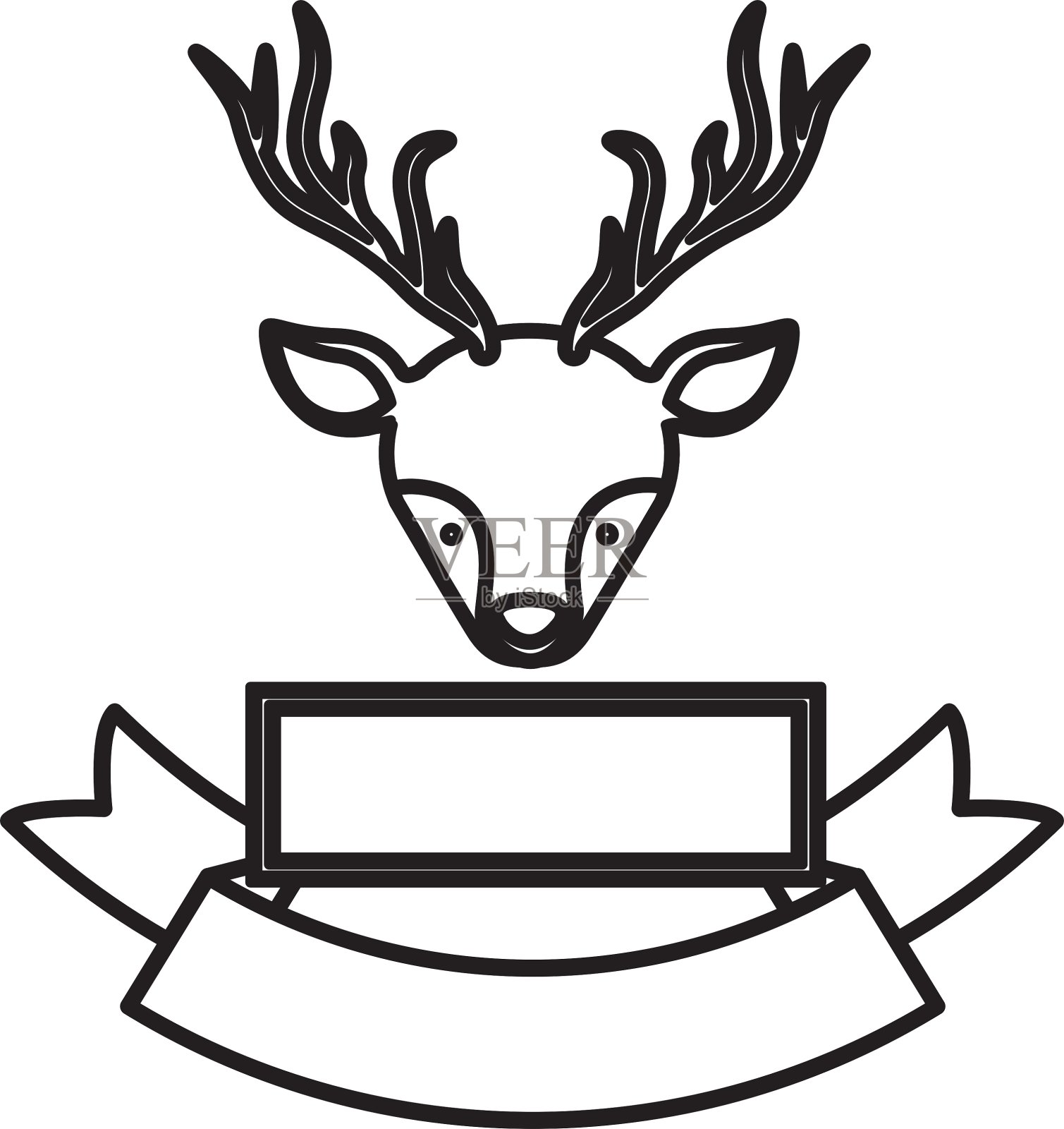 圣诞驯鹿的季节设计插画图片素材