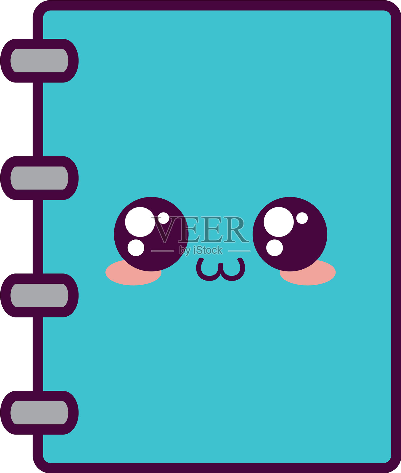 卡哇伊笔记本图标形象插画图片素材