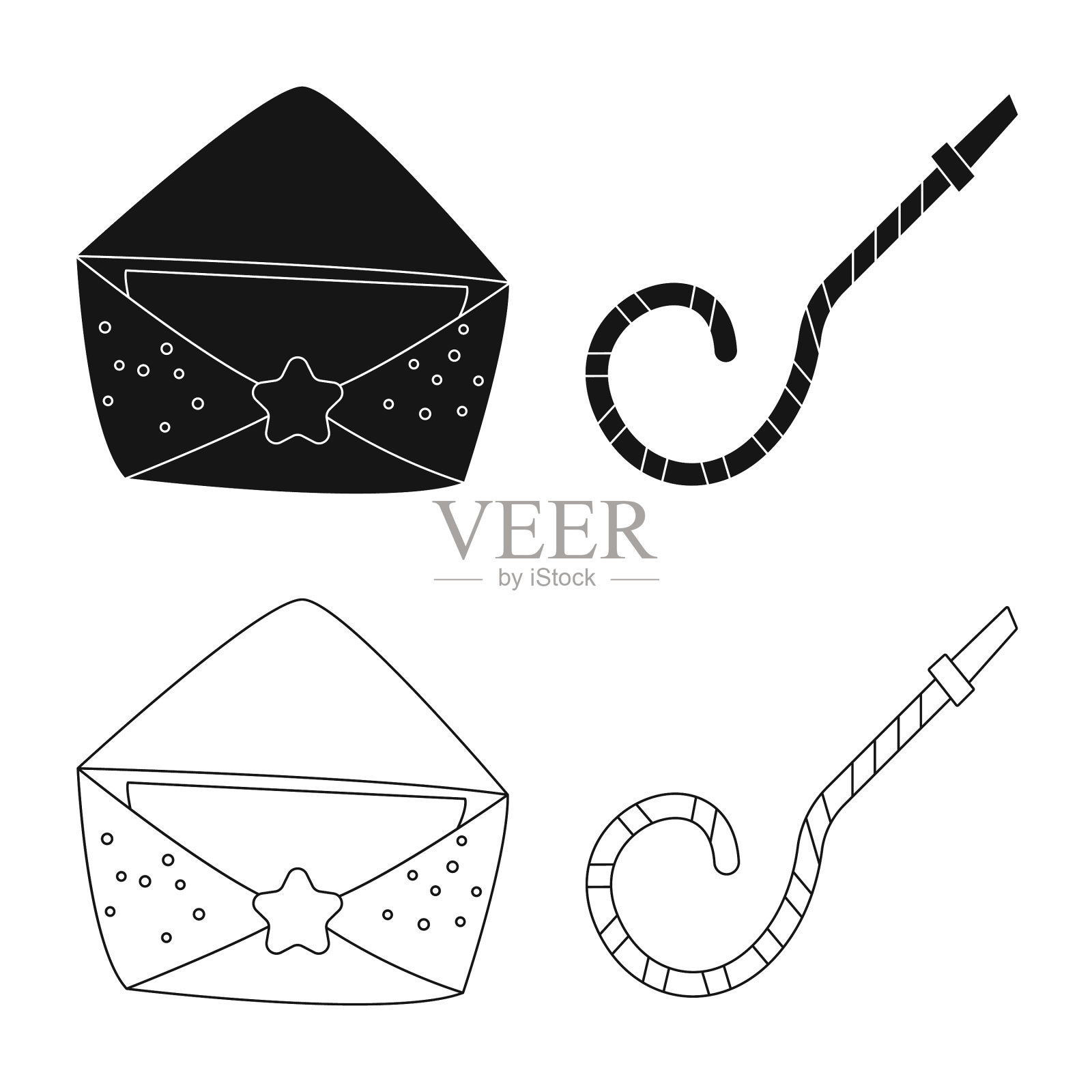 派对及生日标志插画图片素材